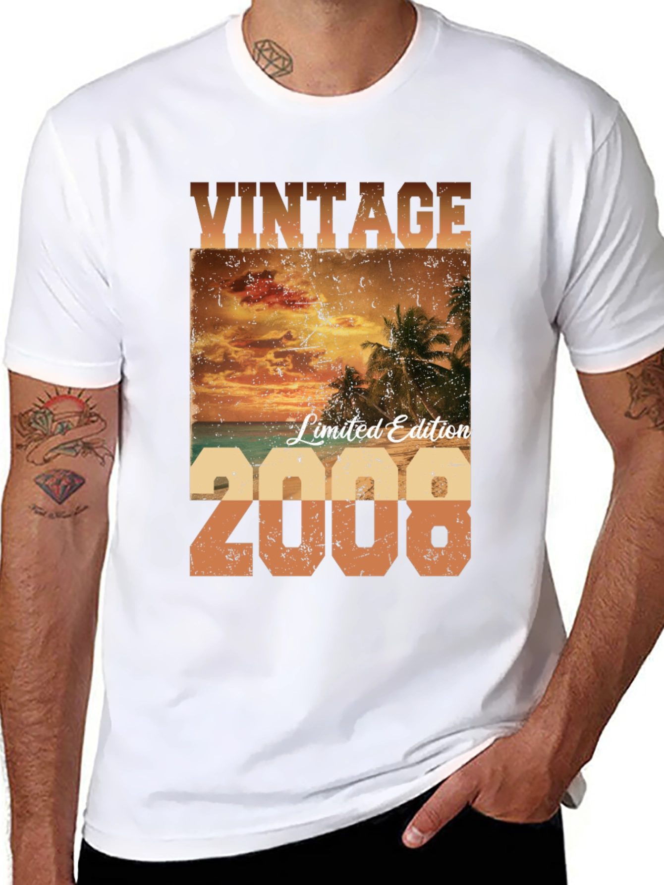 Black Vintage 2008 Limited Edition Graphic Tee view 8