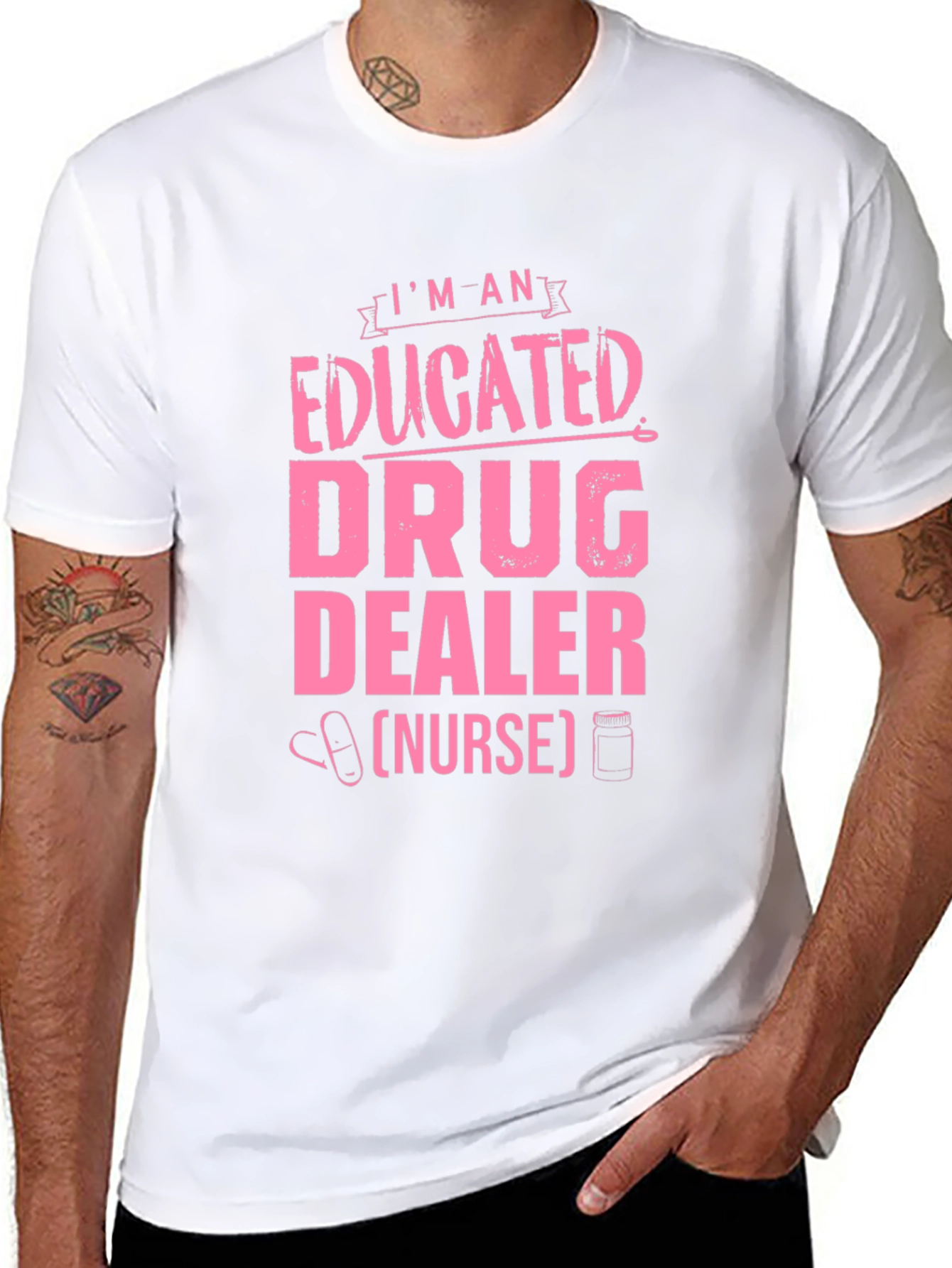 Black Educated Drug Dealer (Nurse) T-Shirt view 8