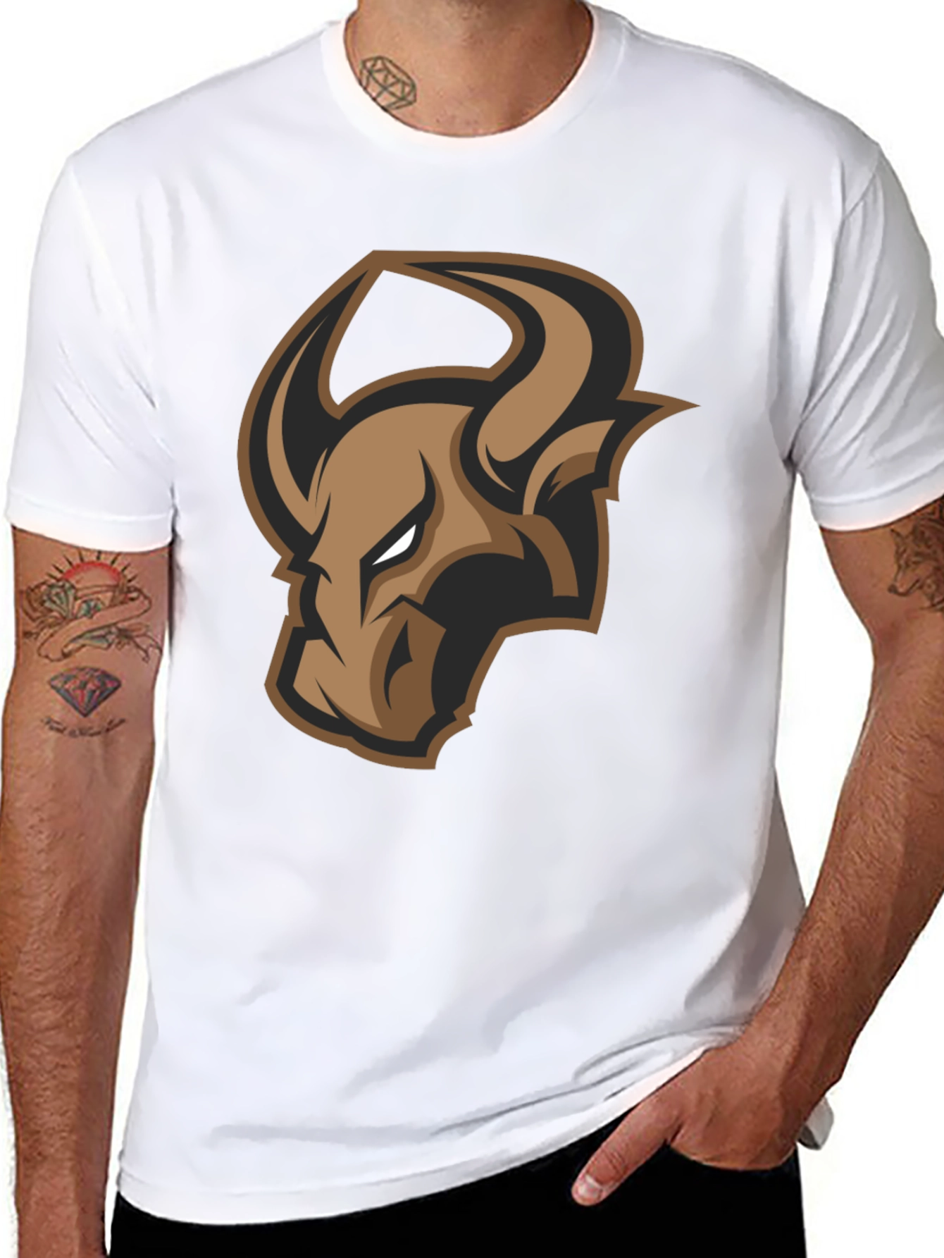 Black Bull Logo Graphic Tee - Black view 8