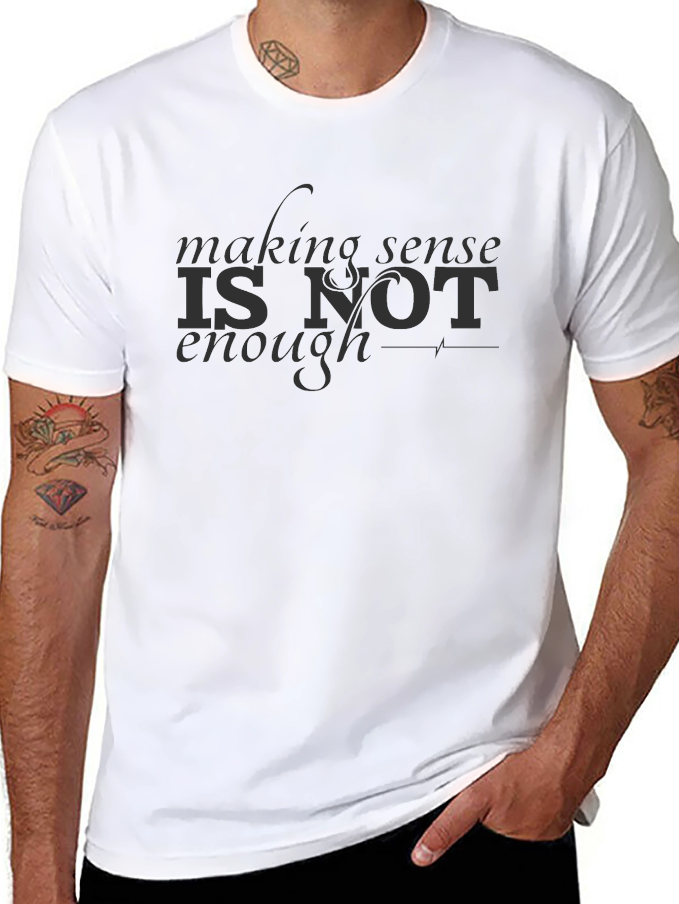 Black Making Sense T-Shirt - Mens view 8