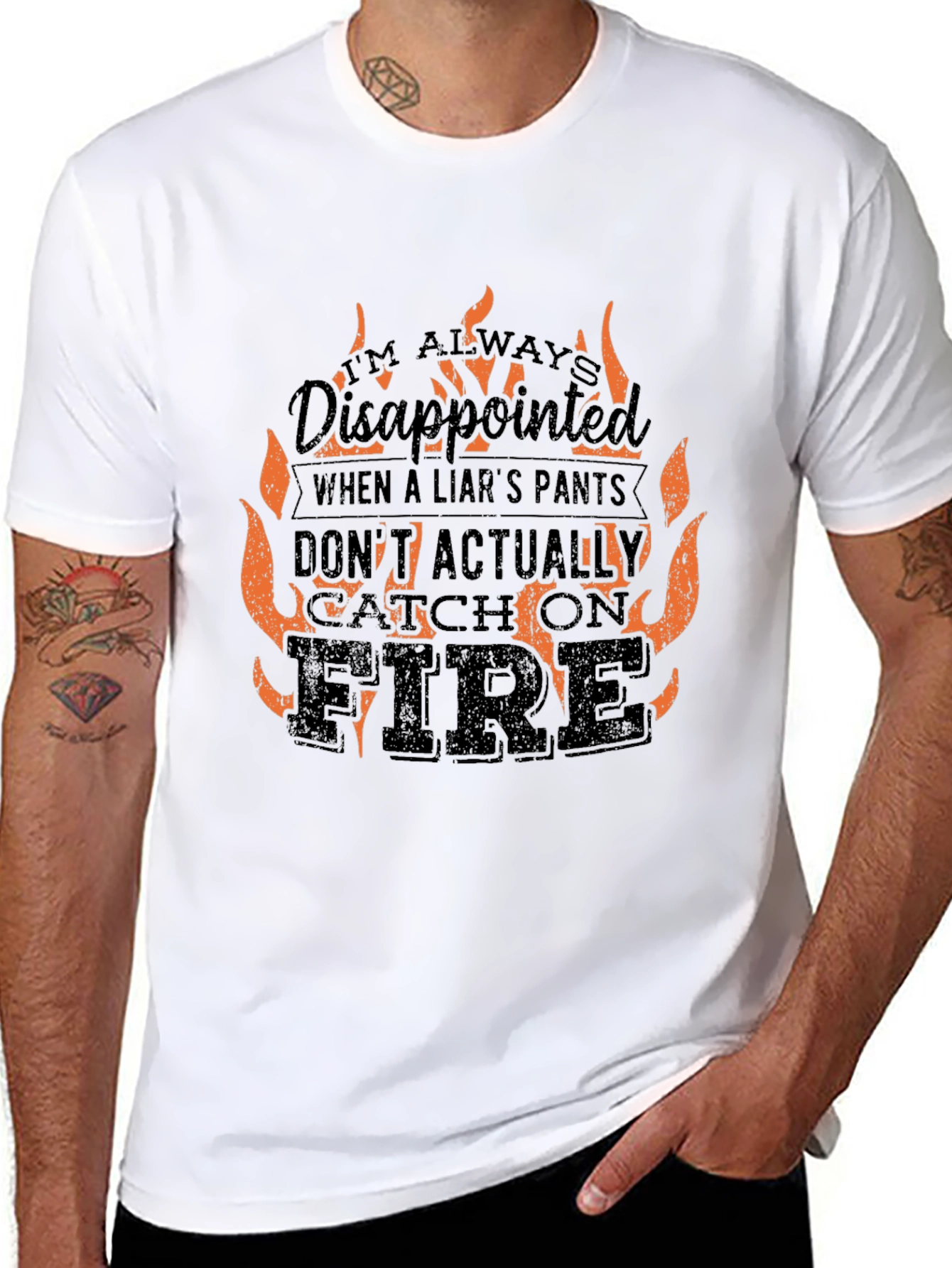 Black Liars Pants On Fire Men's T-Shirt  view 8