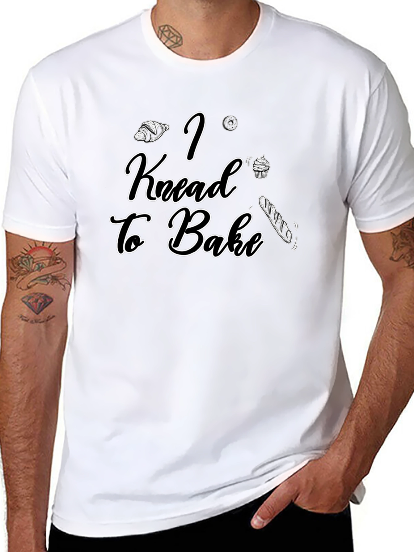 Black I Knead to Bake - Funny Baking T-Shirt view 8