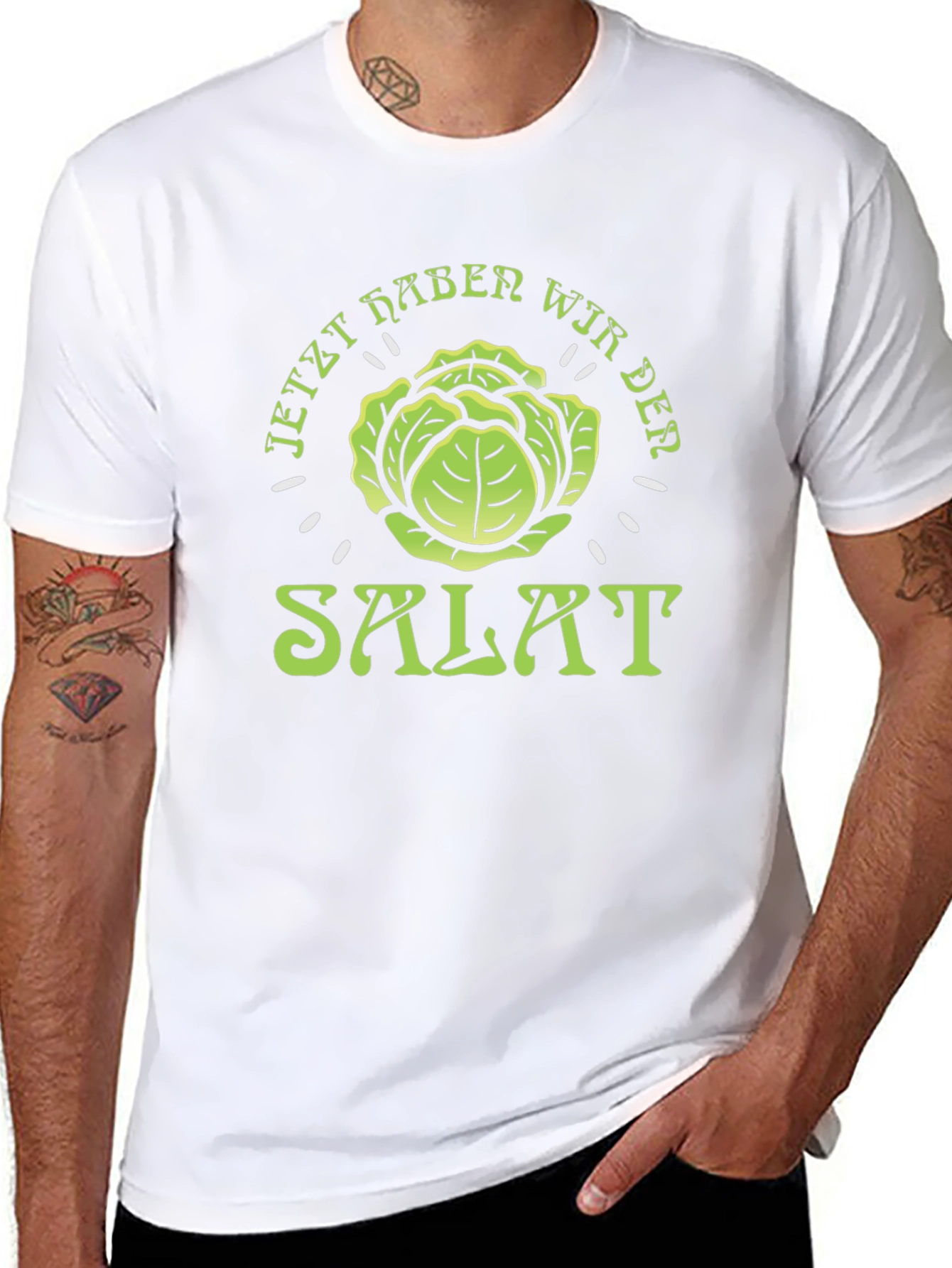 Black Jetzt Haben Wir Der Salat Black Graphic Tee view 8