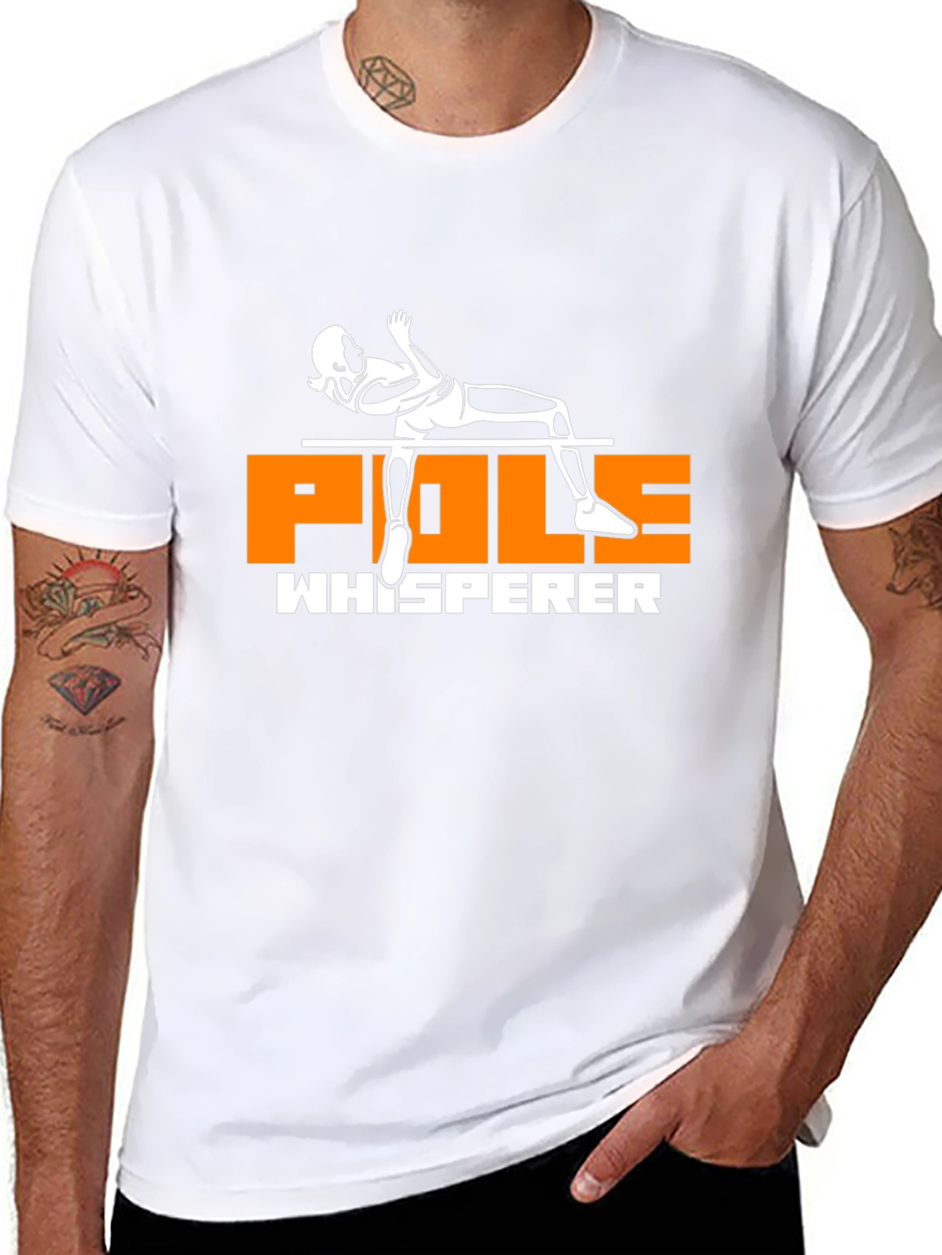 Black Pole Whisperer T-Shirt - Gymnastics Fan Tee view 8