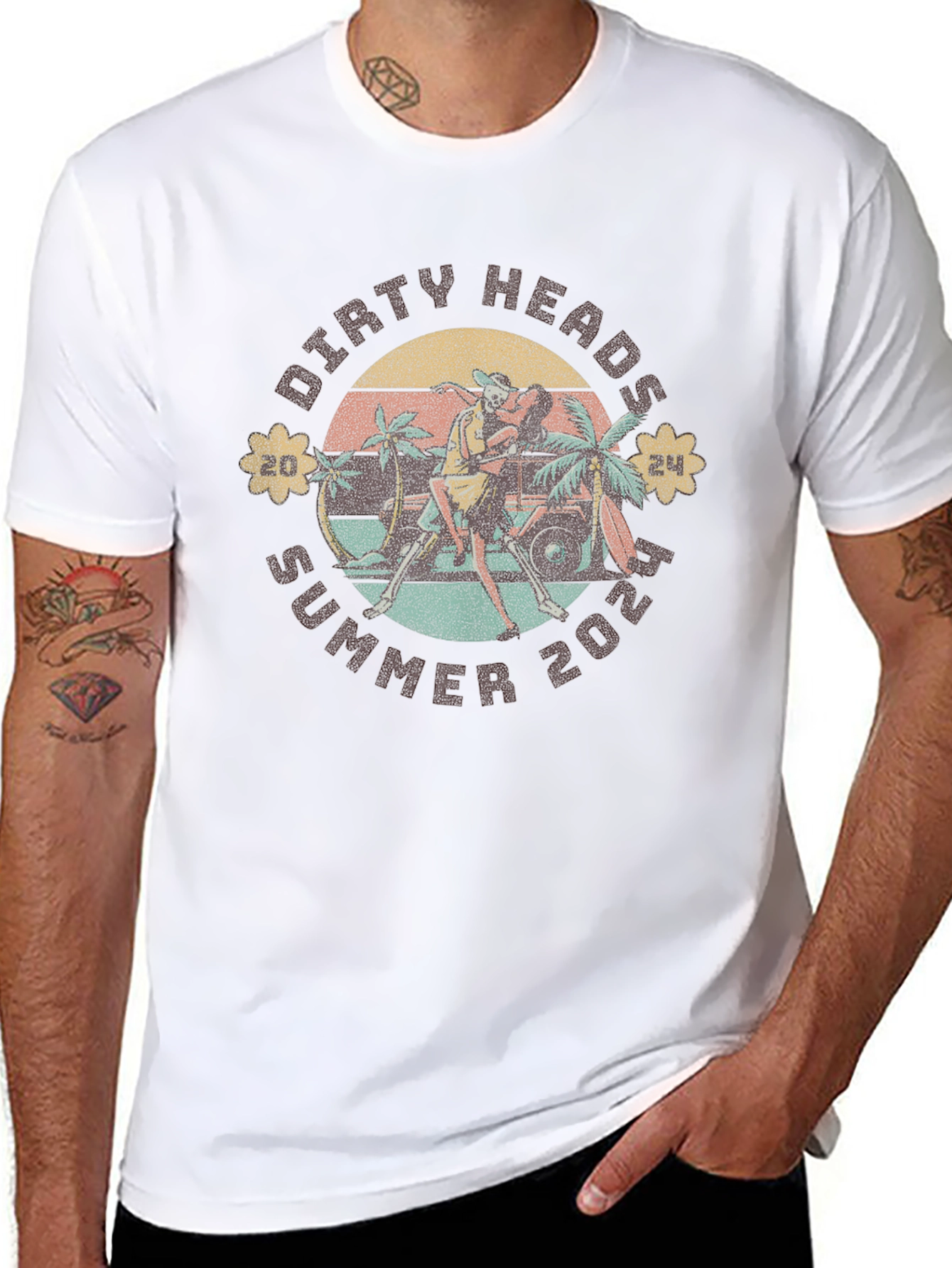 Dirty Heads Summer 2024 Black Graphic T-Shirt - 8