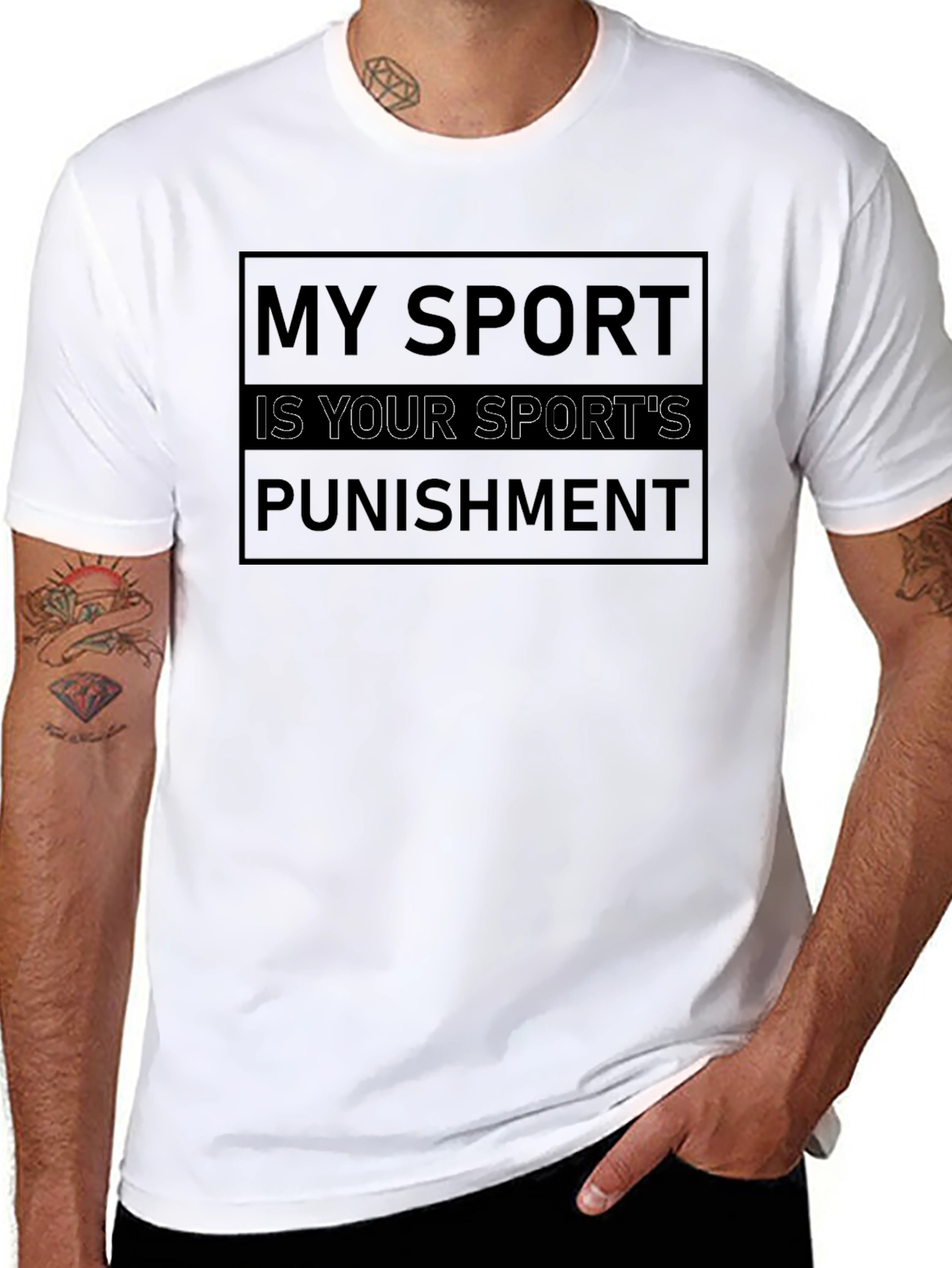 Black My Sport Is Your Sport's Punishment T-Shirt view 8