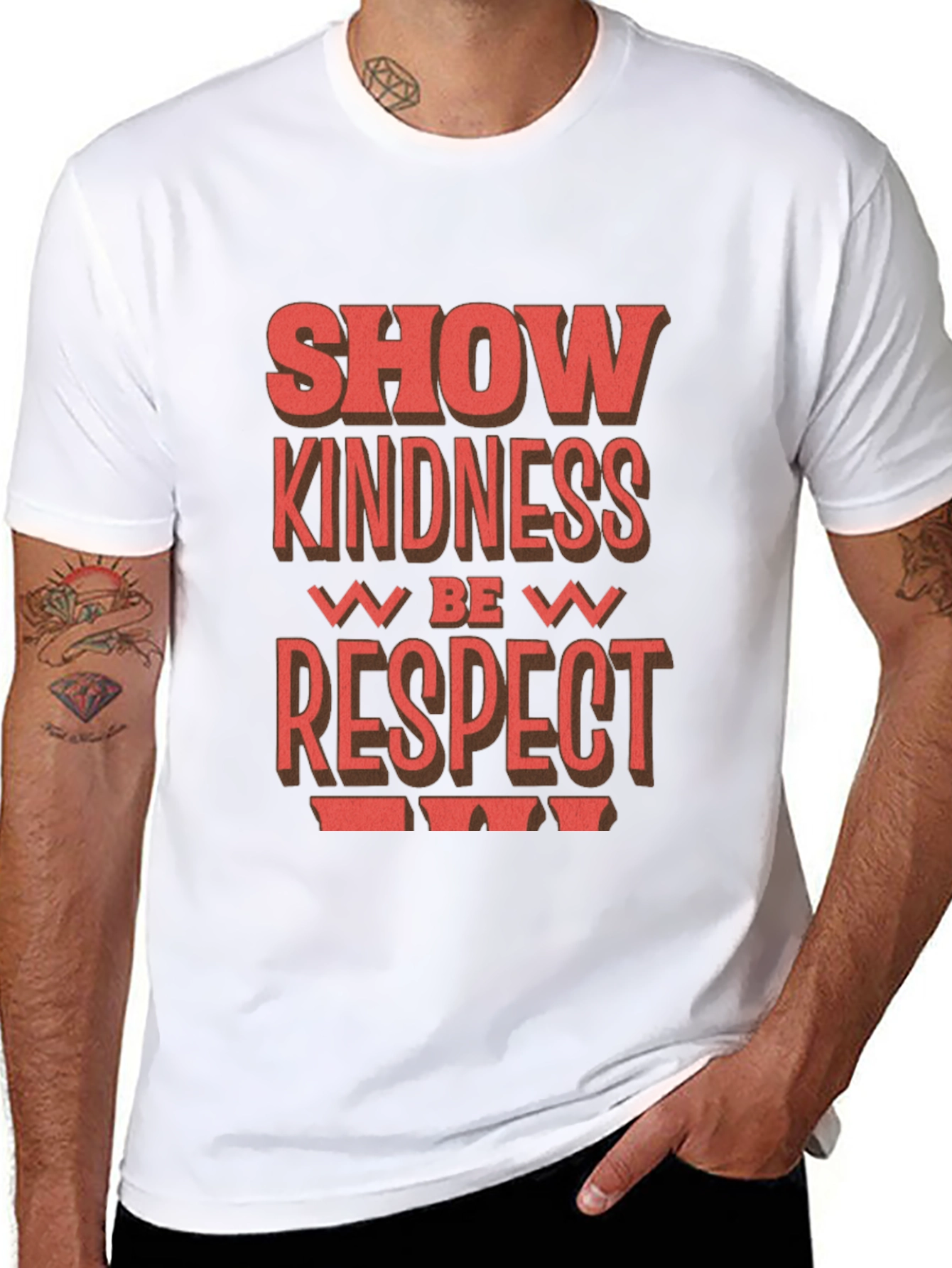 Black Show Kindness Be Respect T-Shirt view 8