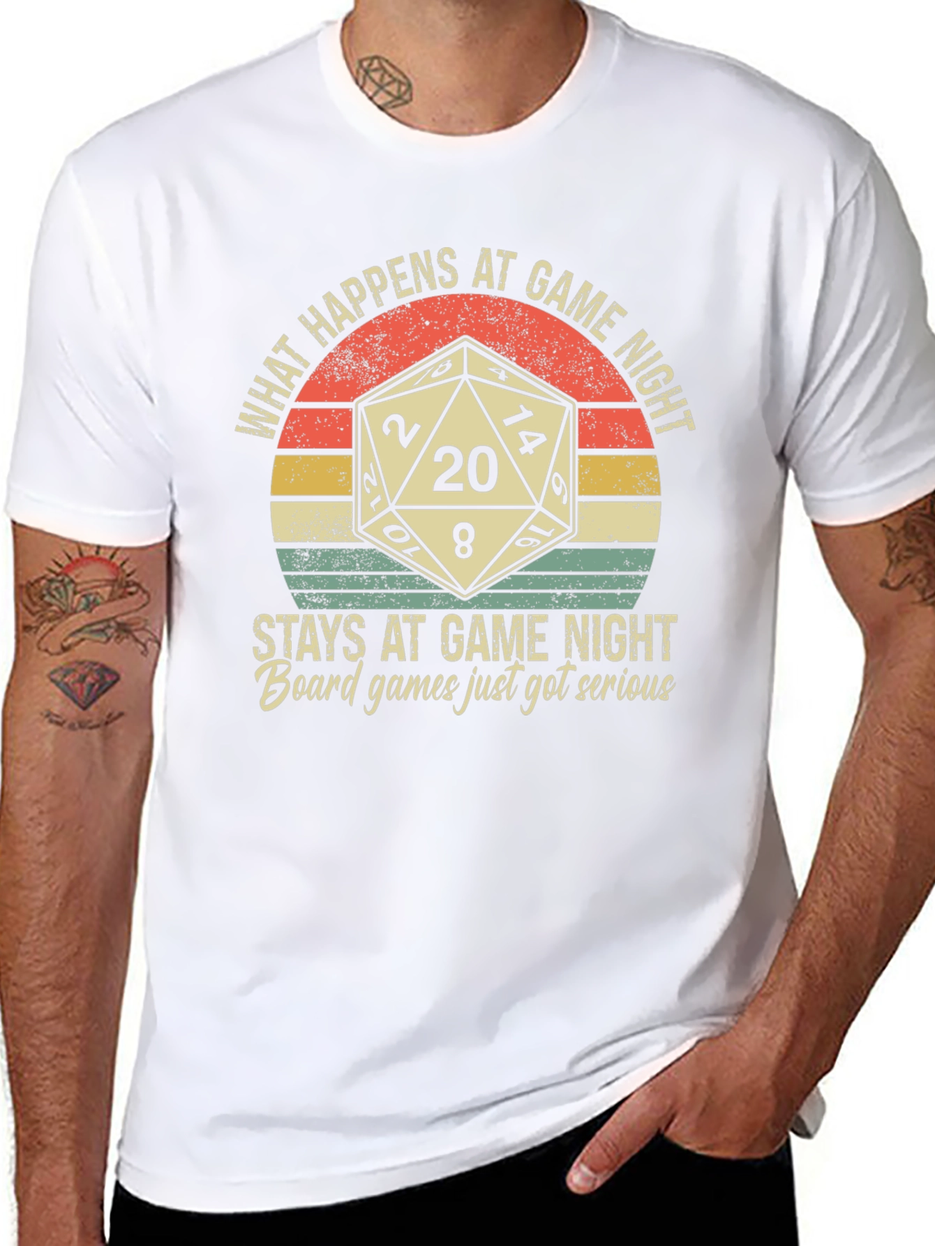 Black Game Night T-Shirt: Dice & Funny Slogan view 8