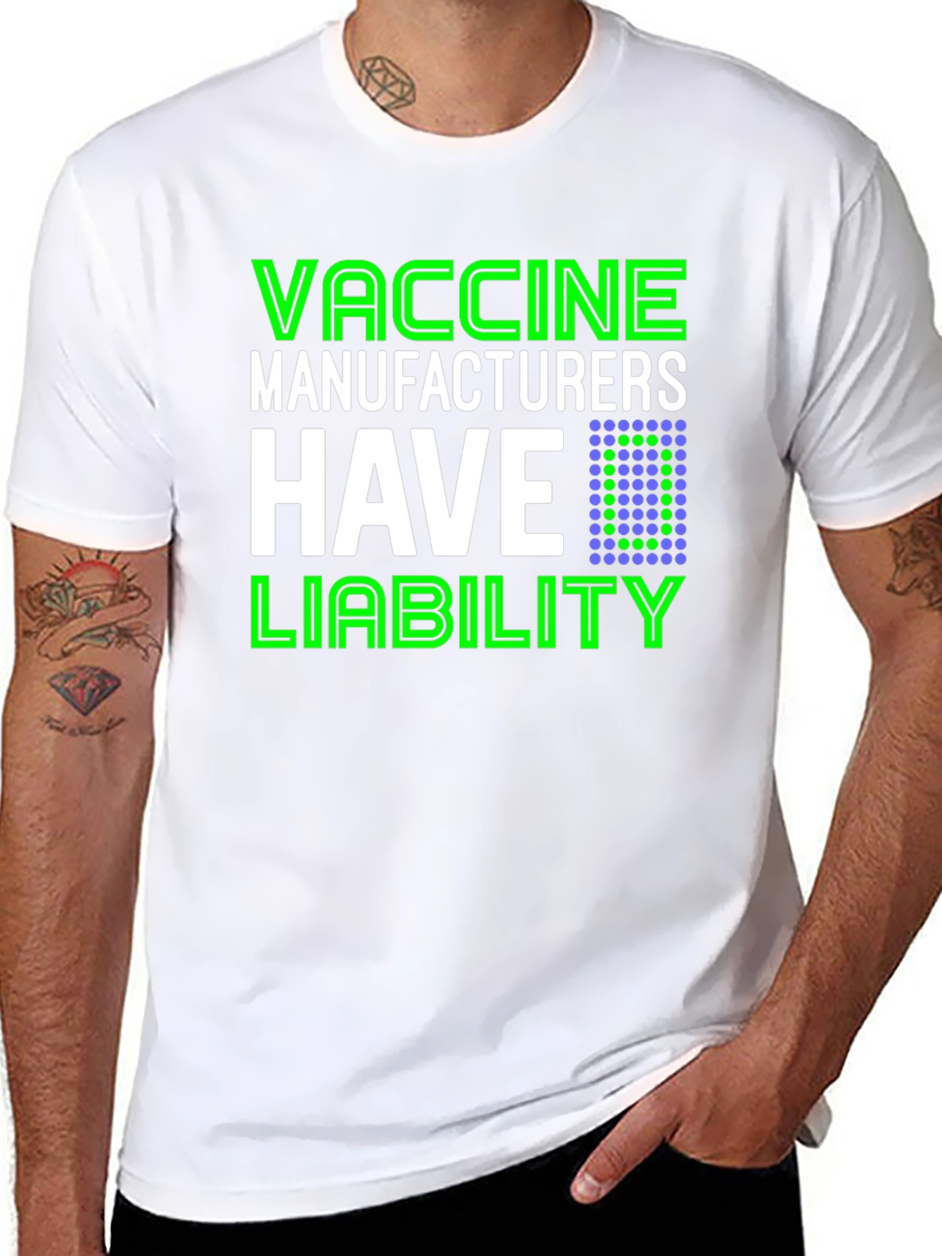Black Vaccine Manufacturers Liability T-Shirt view 8