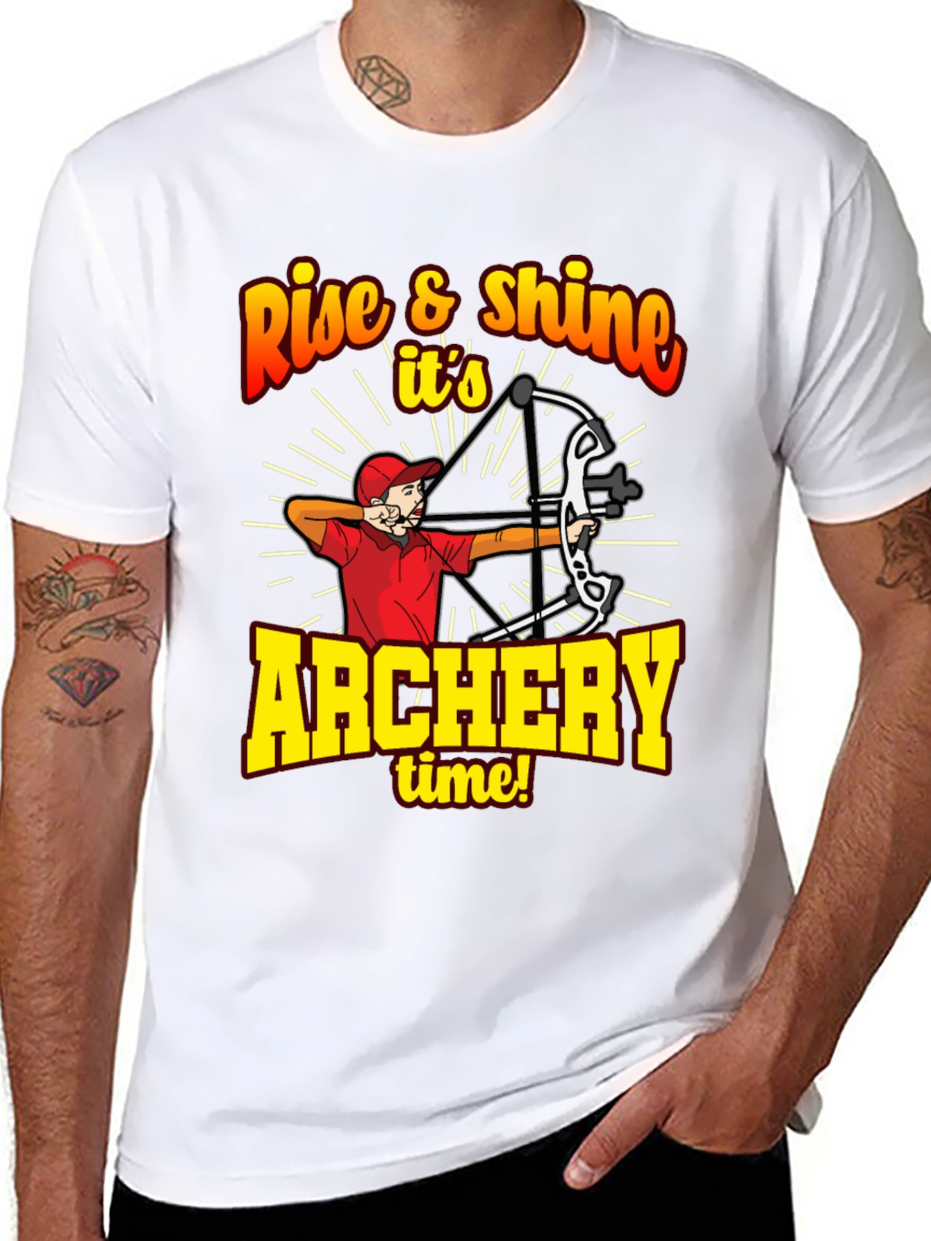 Black Archery Time Graphic Tee - Rise & Shine view 8