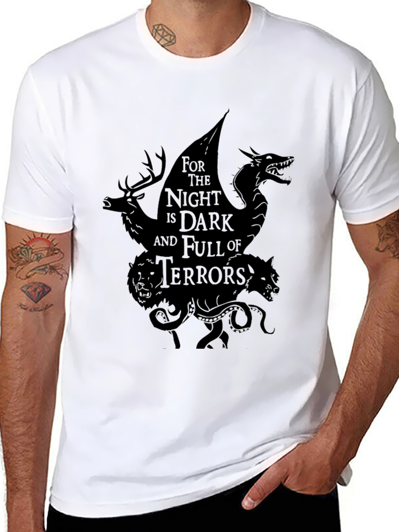 Black Night is Dark Graphic T-Shirt view 8