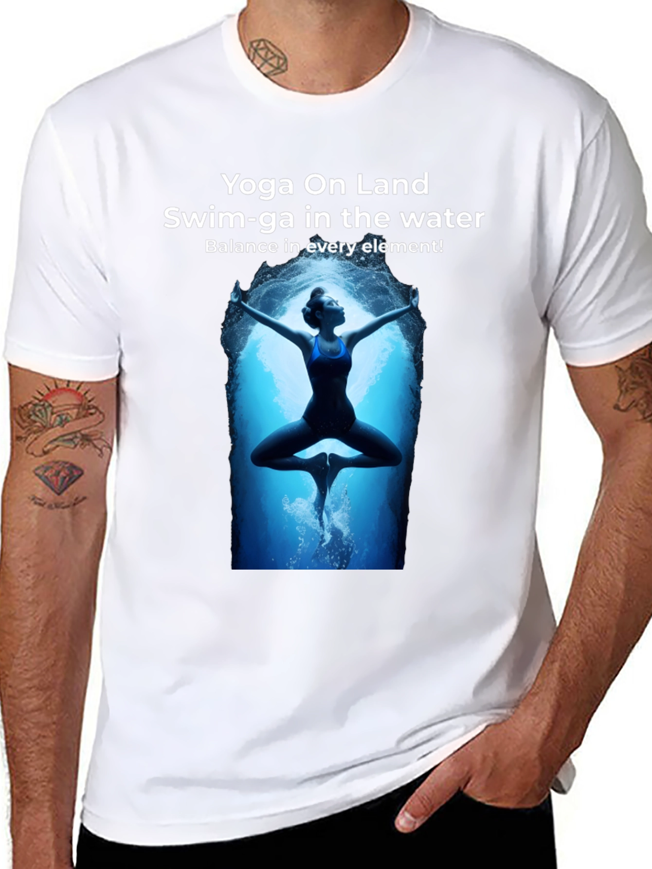 Black Yoga and Swim T-Shirt view 8