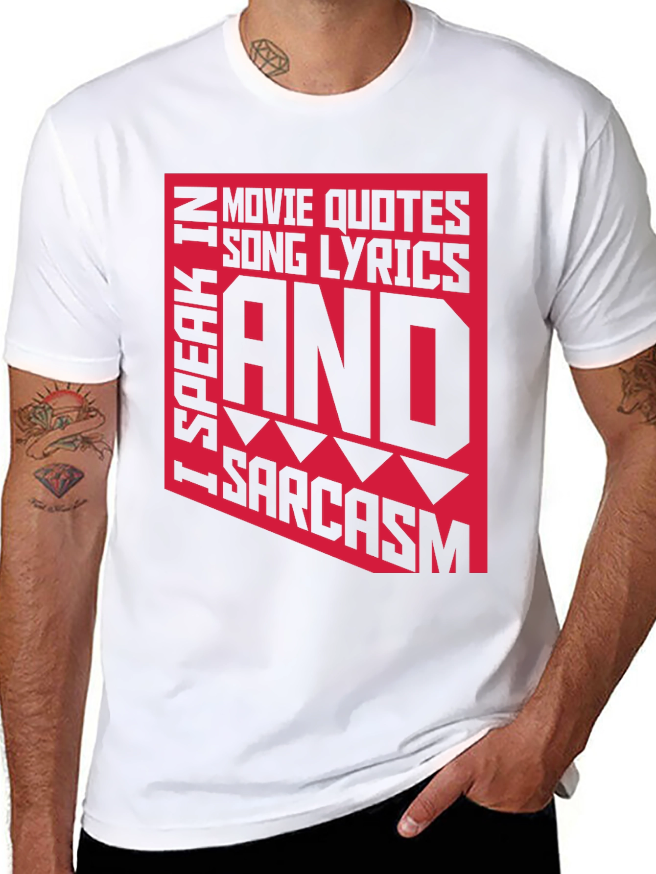 Black Sarcastic Graphic Tee - Movie Quotes, Lyrics T-Shirt view 8
