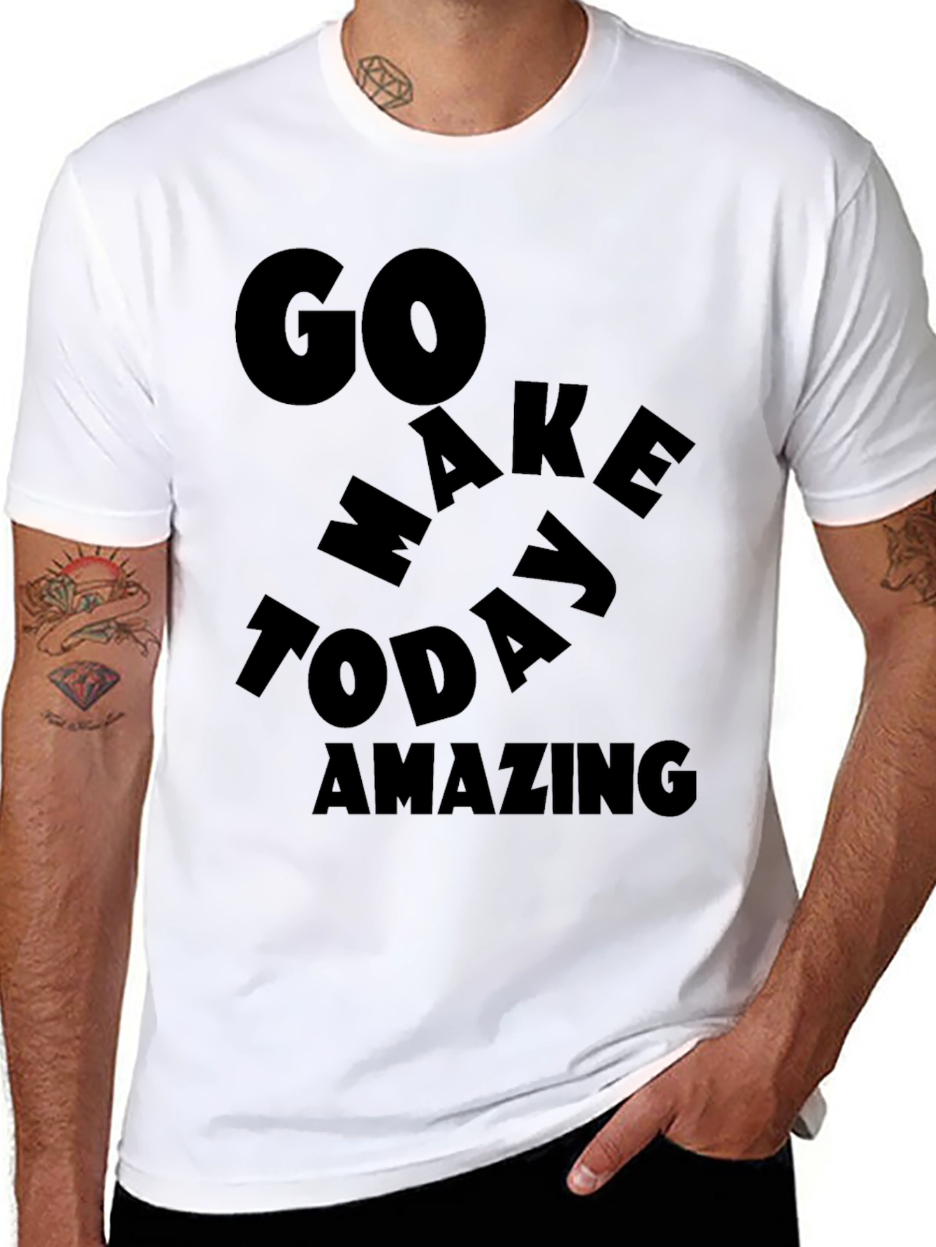 Black Go Make Today Amazing Black T-Shirt view 8