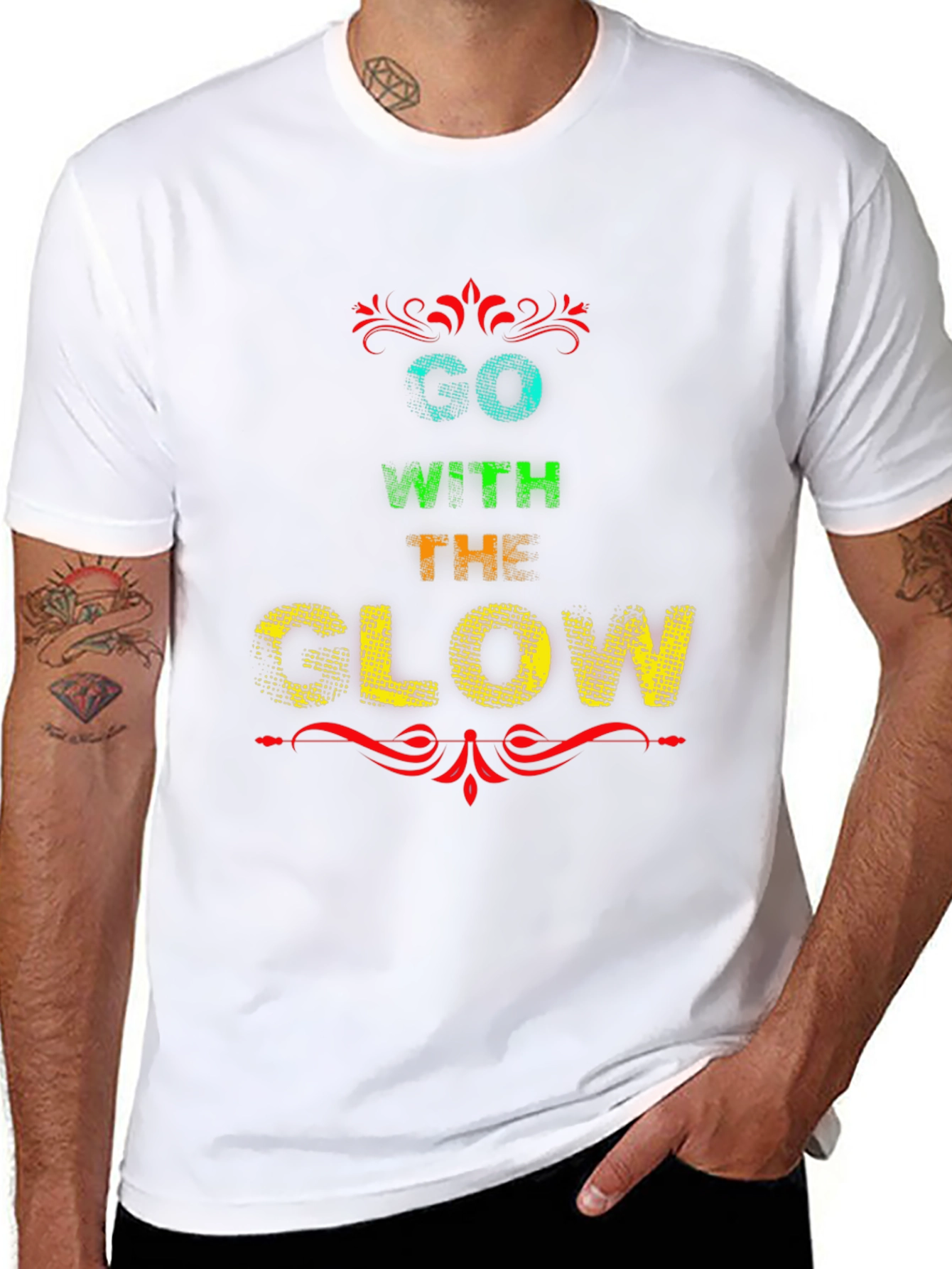 Black Go With The Glow Graphic Tee - Black view 8