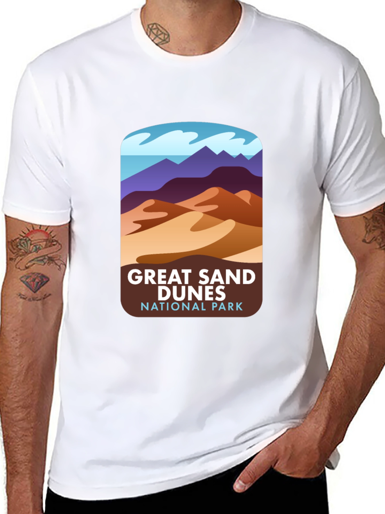 Black Great Sand Dunes National Park Graphic Tee view 8