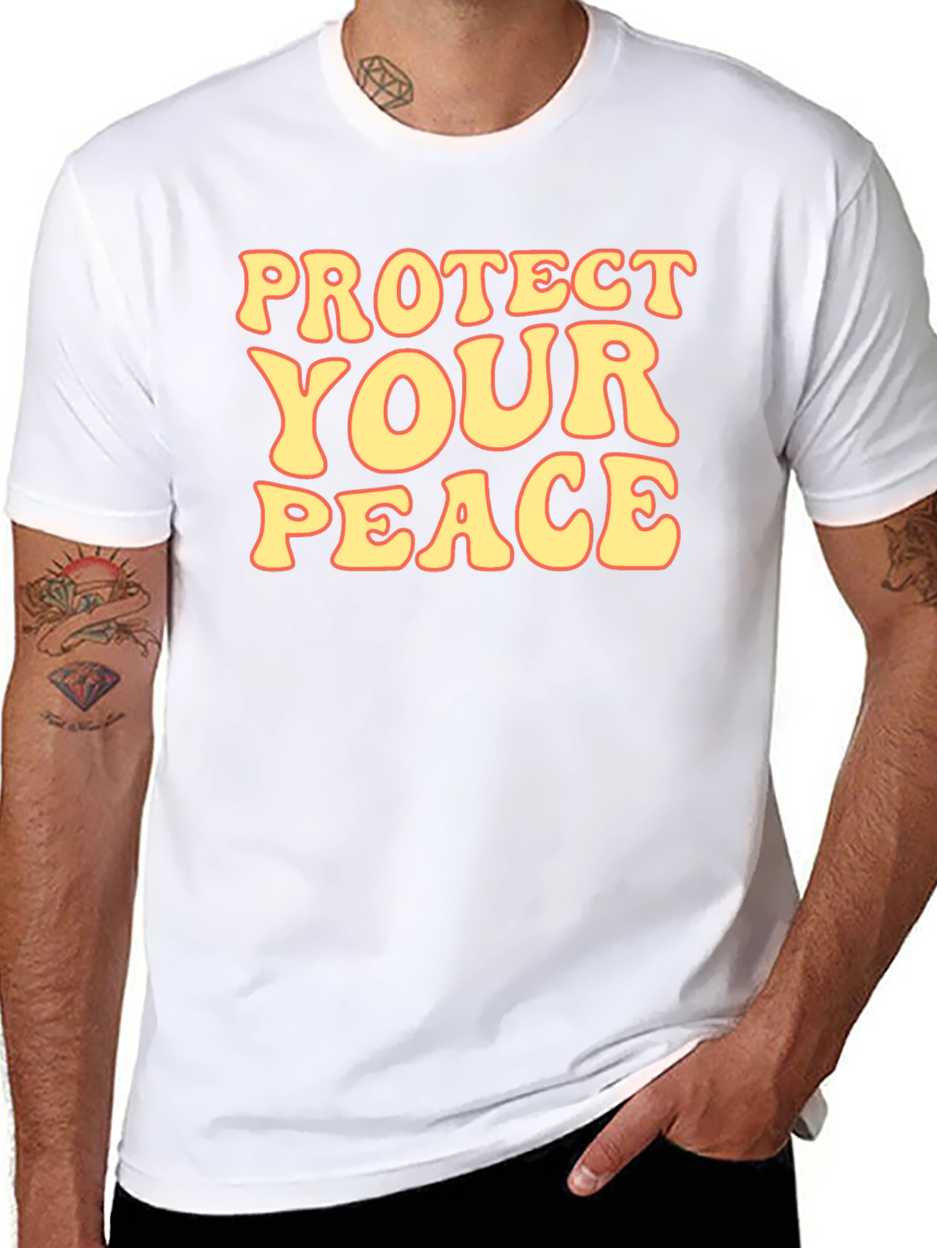 Black Protect Your Peace Graphic Tee view 8