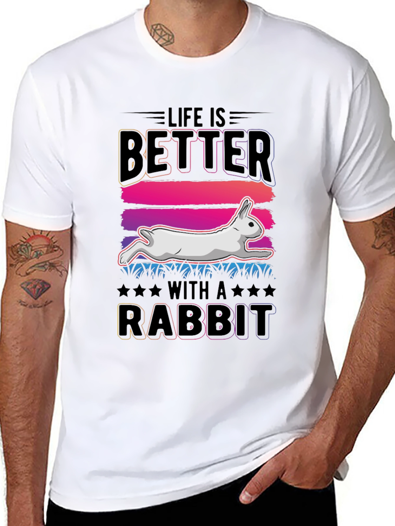 Black Life is Better with a Rabbit T-Shirt view 8