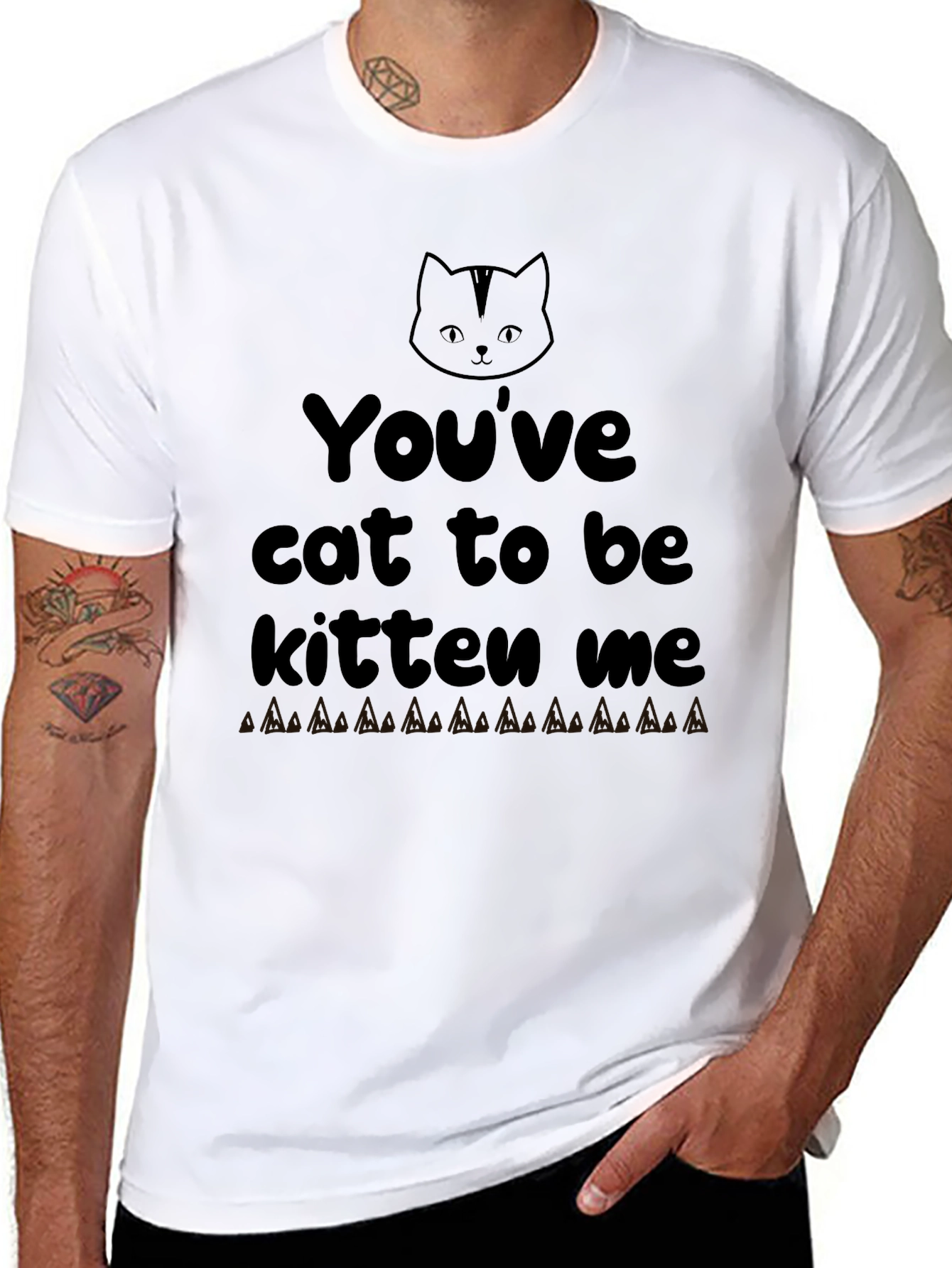 Black You've Cat To Be Kitten Me Graphic Tee view 8