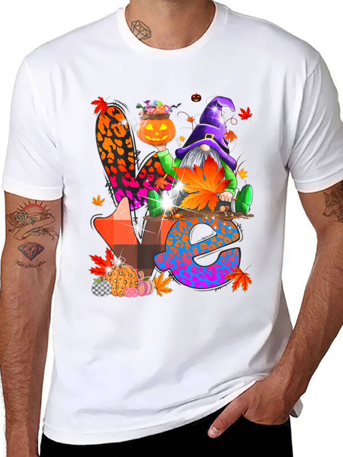 Halloween Gnome 'Love' T-Shirt - 8