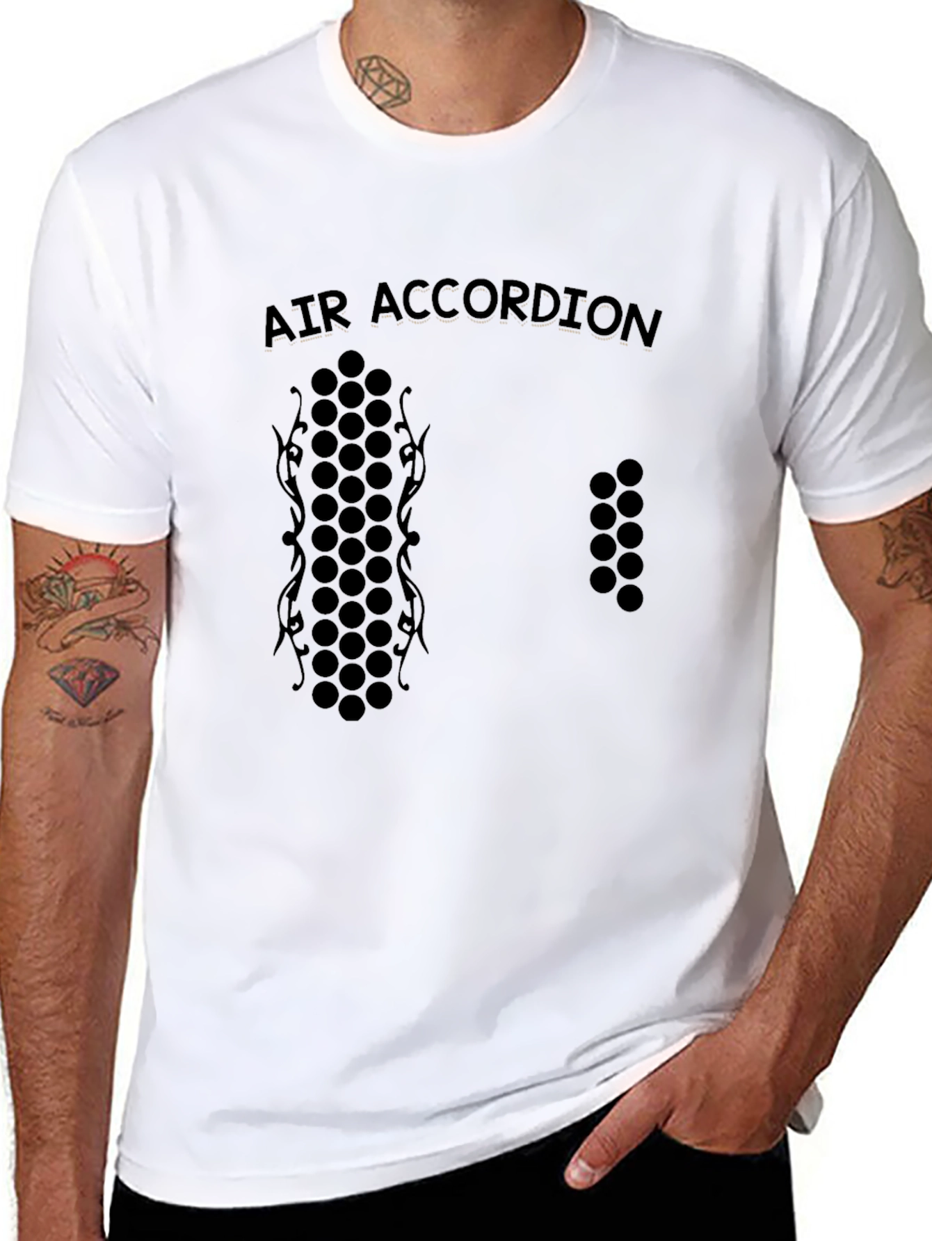 Black Air Accordion Graphic Tee - Black view 8