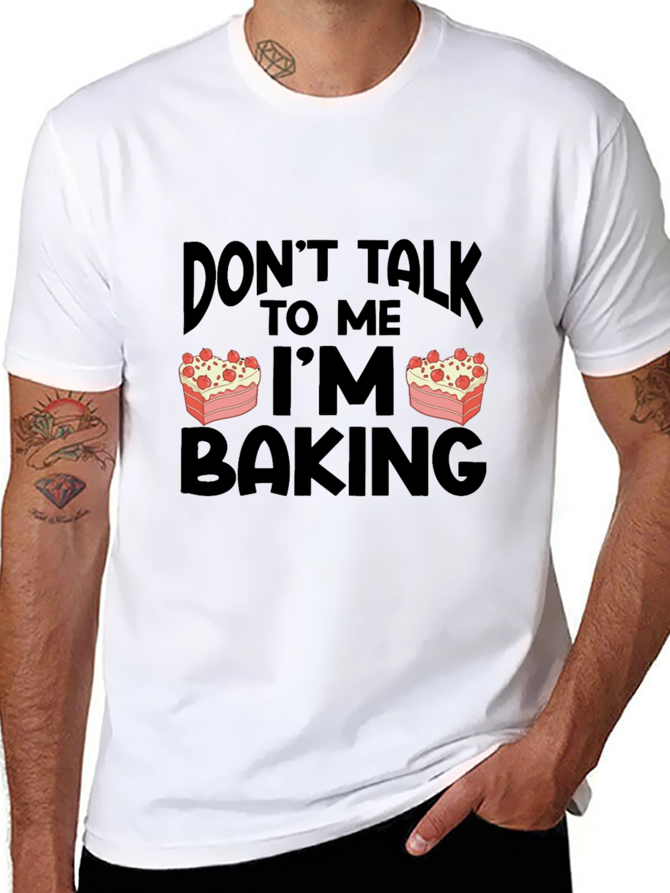 Black Don't Talk to Me I'm Baking T-Shirt view 8