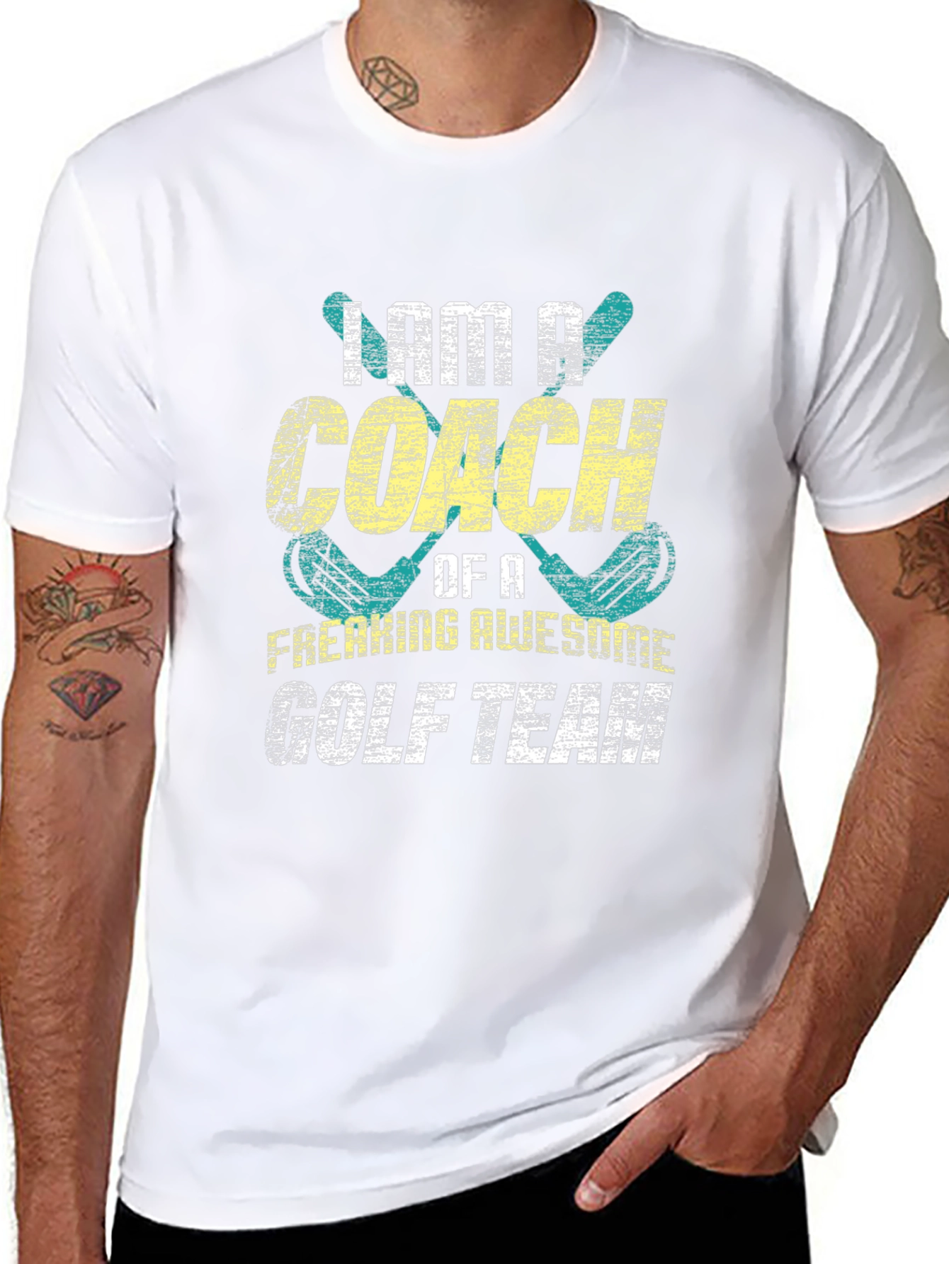 Black Golf Coach T-Shirt - Awesome Team Graphic Tee view 8
