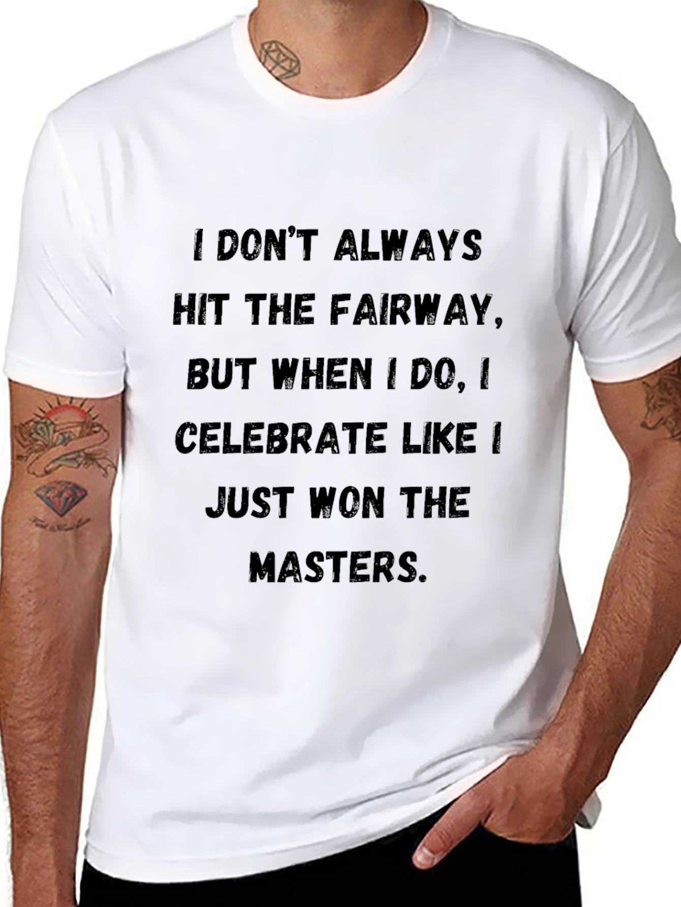 Black Golf Humor T-Shirt: Celebrate Like a Masters Champ view 8