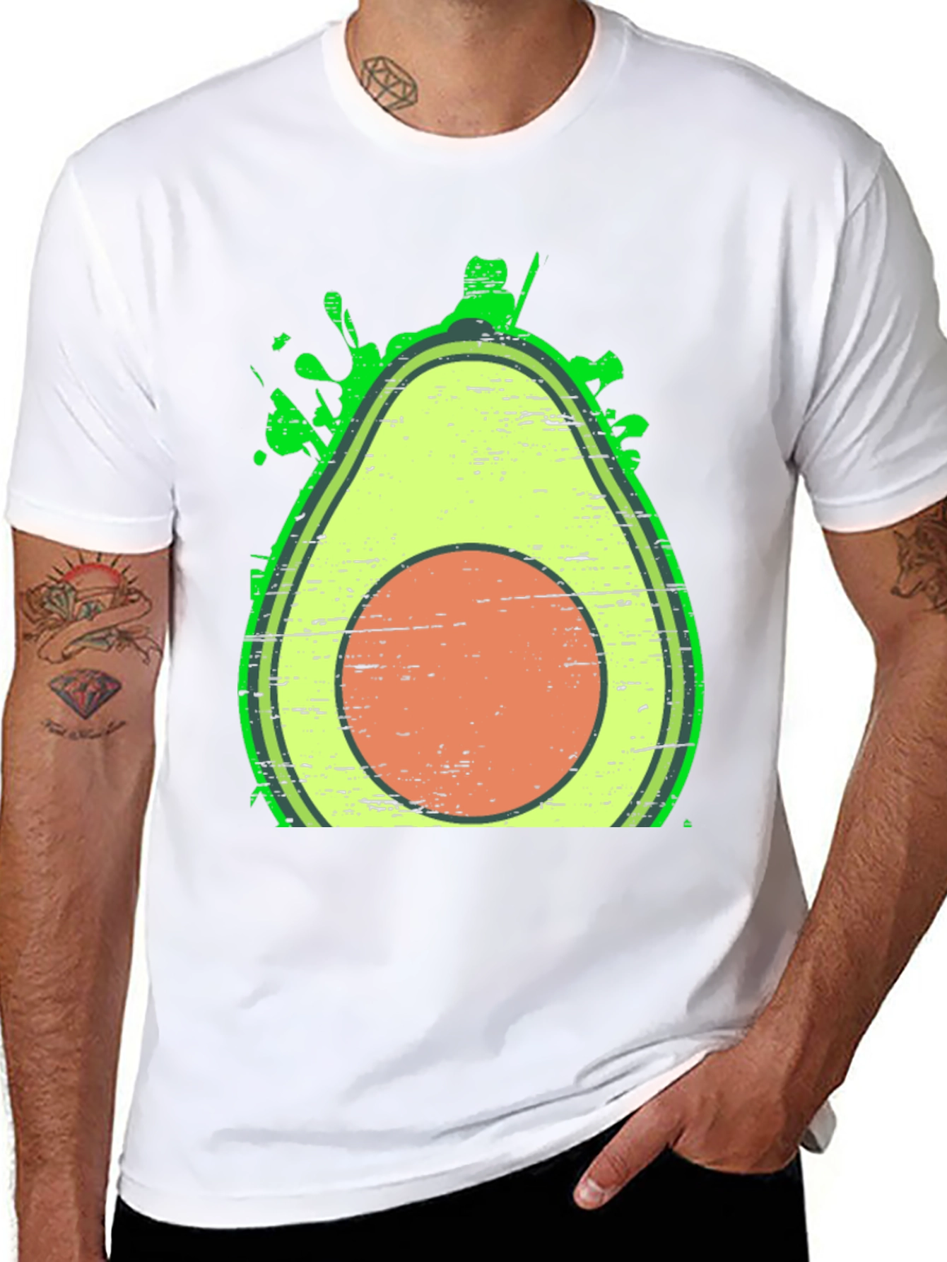 Black Avocado Graphic Tee - Trendy Fruit Lover Shirt view 8