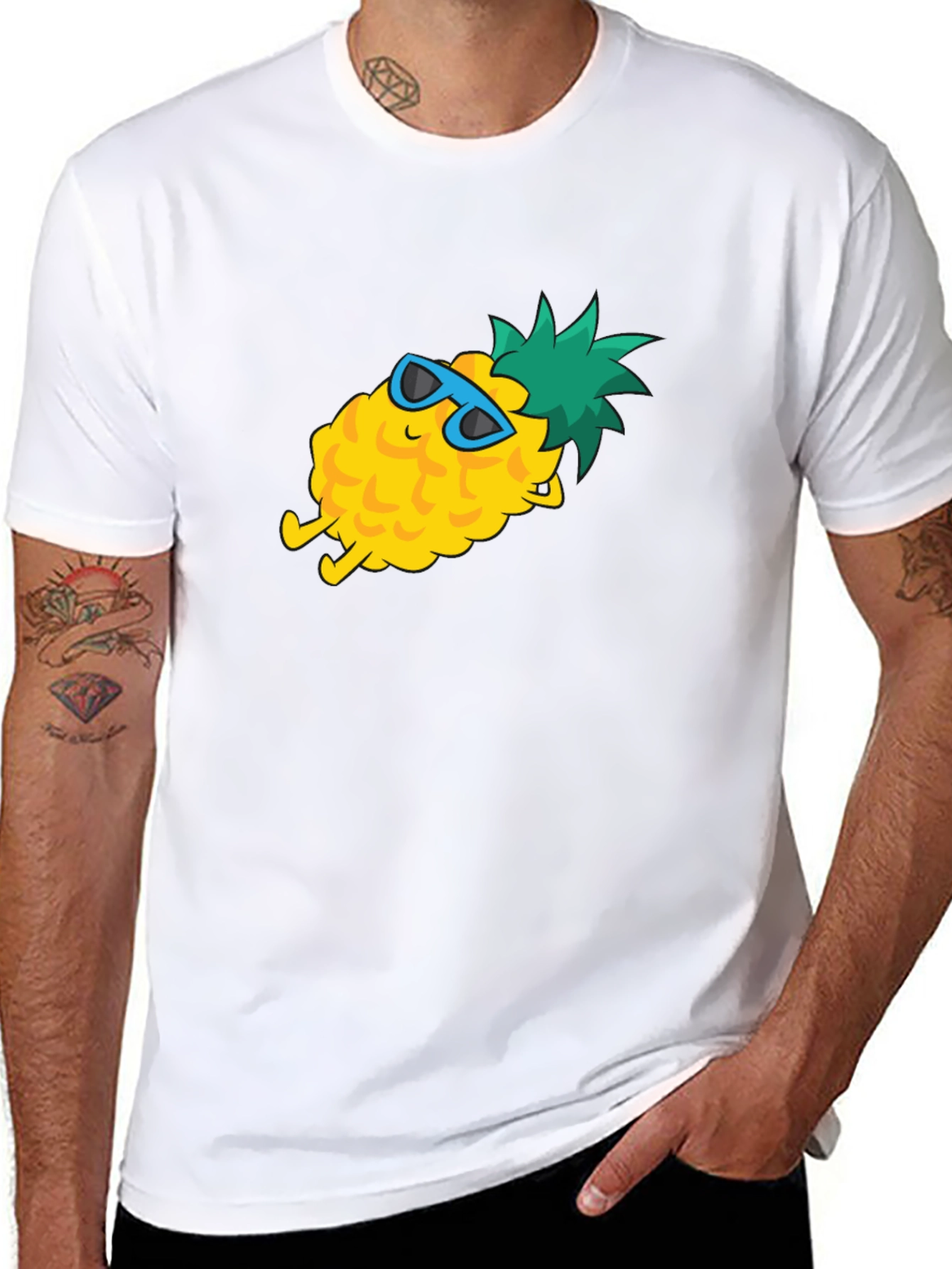 Black Chill Pineapple Graphic T-Shirt - Summer Vibes view 8