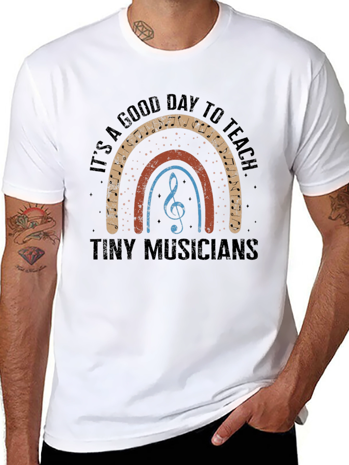 Black Music Teacher T-Shirt: A Good Day to Teach Tiny Musicians view 8