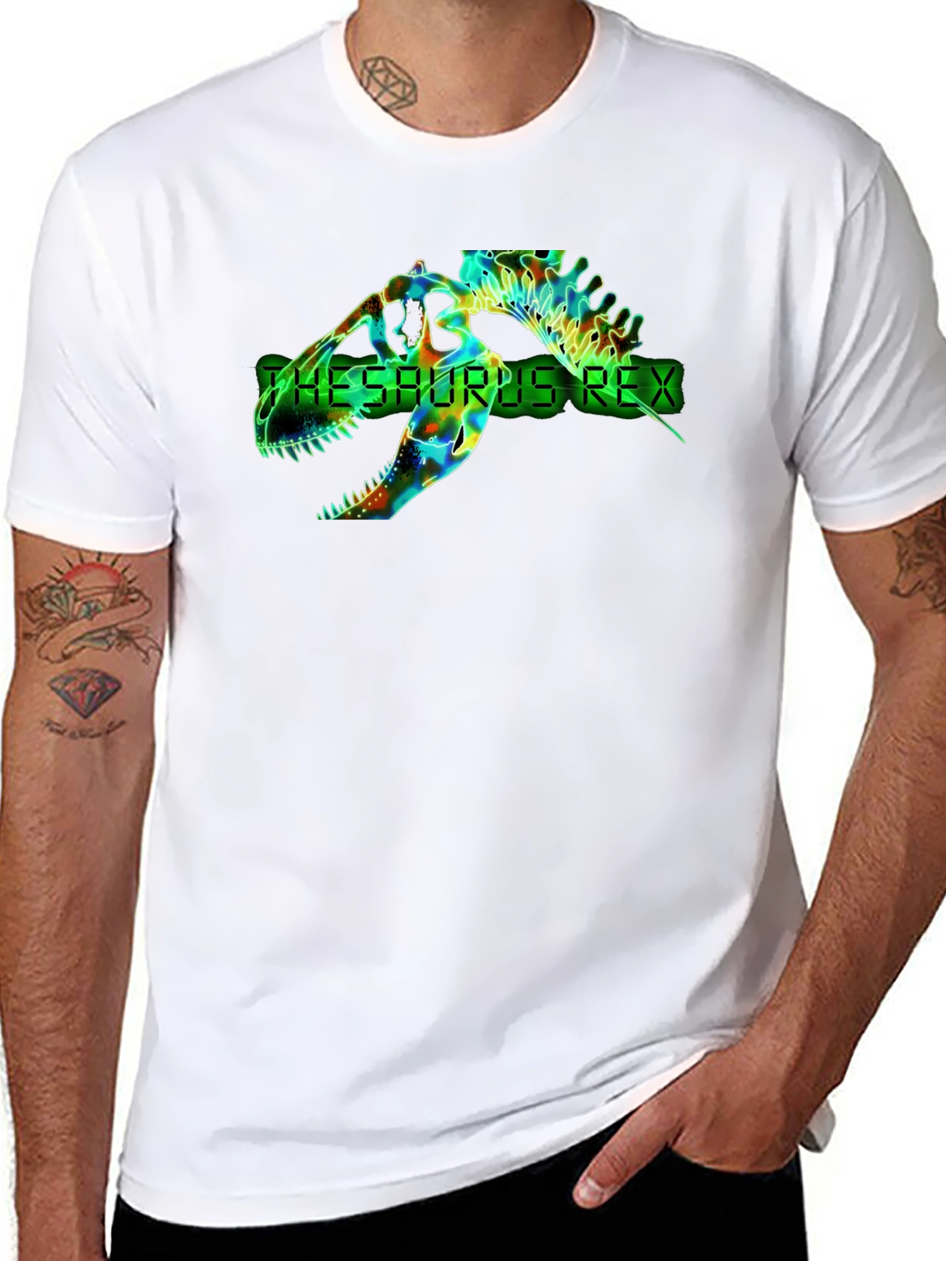 Black Thesaurus Rex Graphic T-Shirt - Black view 8