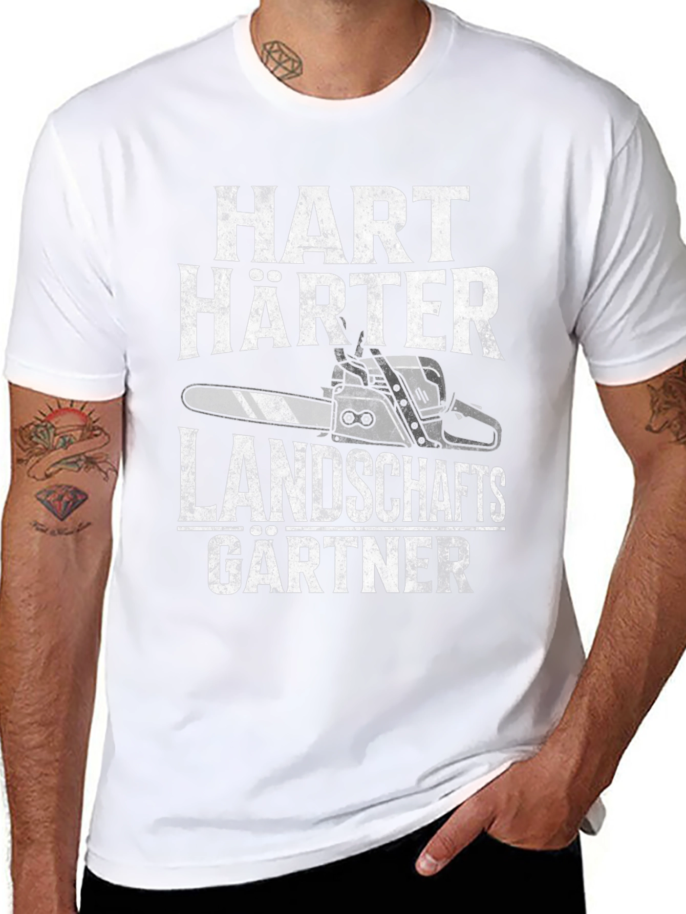 Black Hart Harter Landschaftsgartner T-Shirt view 8