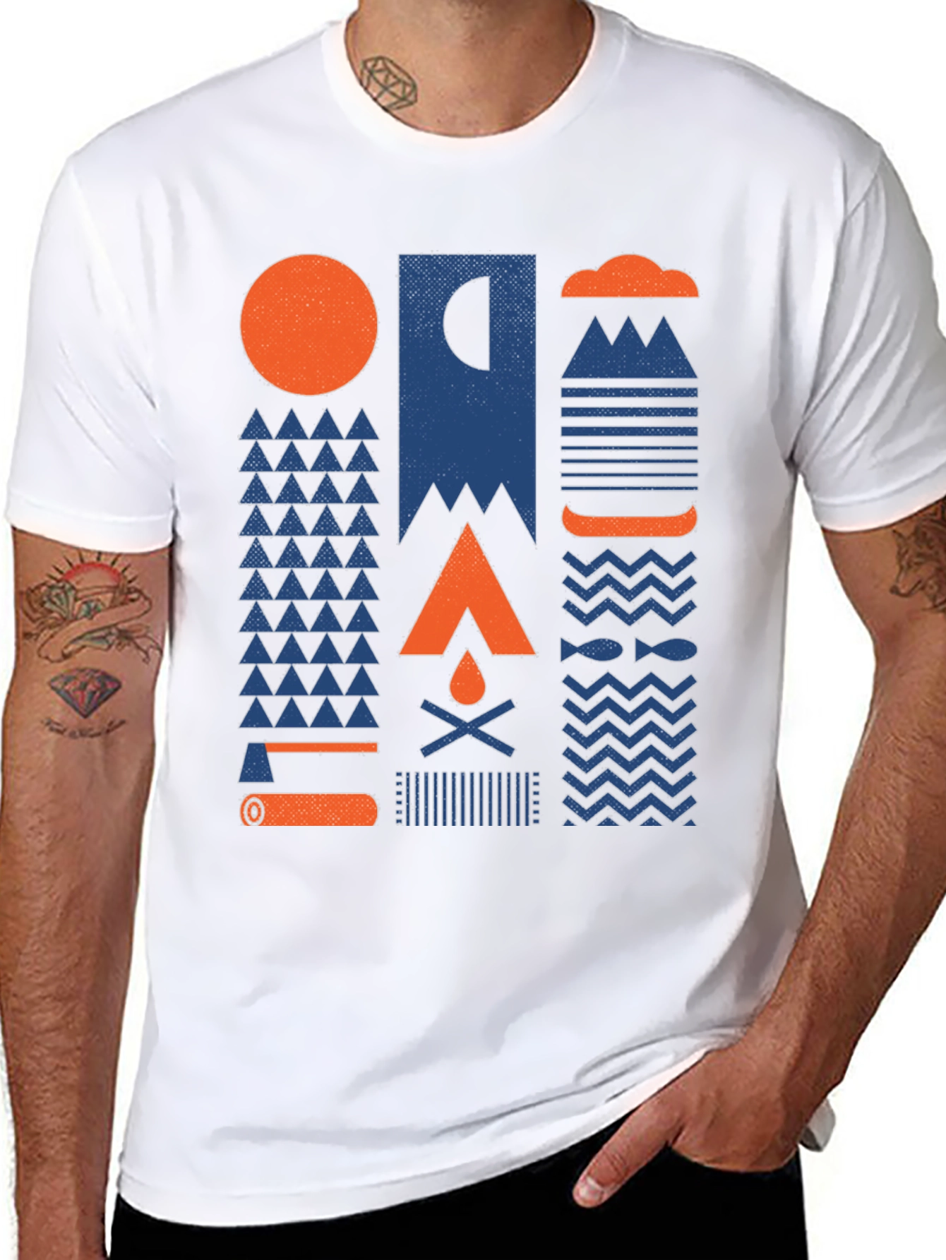 Black Outdoor Adventure Graphic T-Shirt view 8