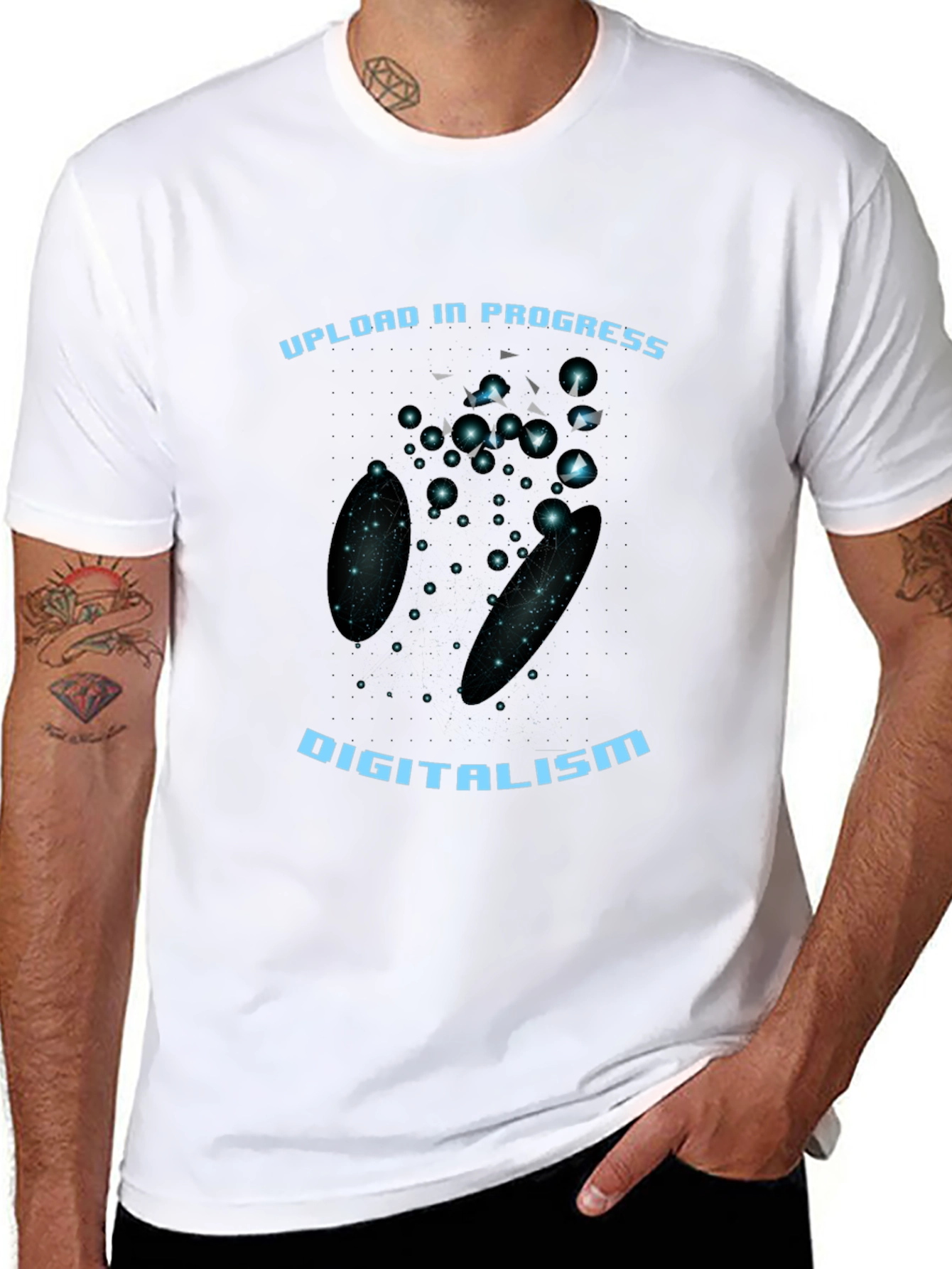 Black Digitalism Upload Black Graphic Tee view 8
