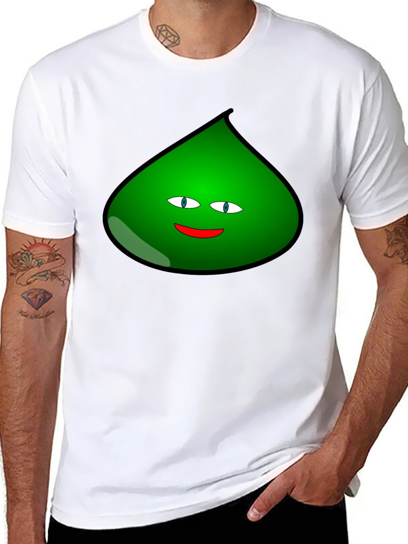 Black Fun Green Blob Graphic T-Shirt - Black view 8