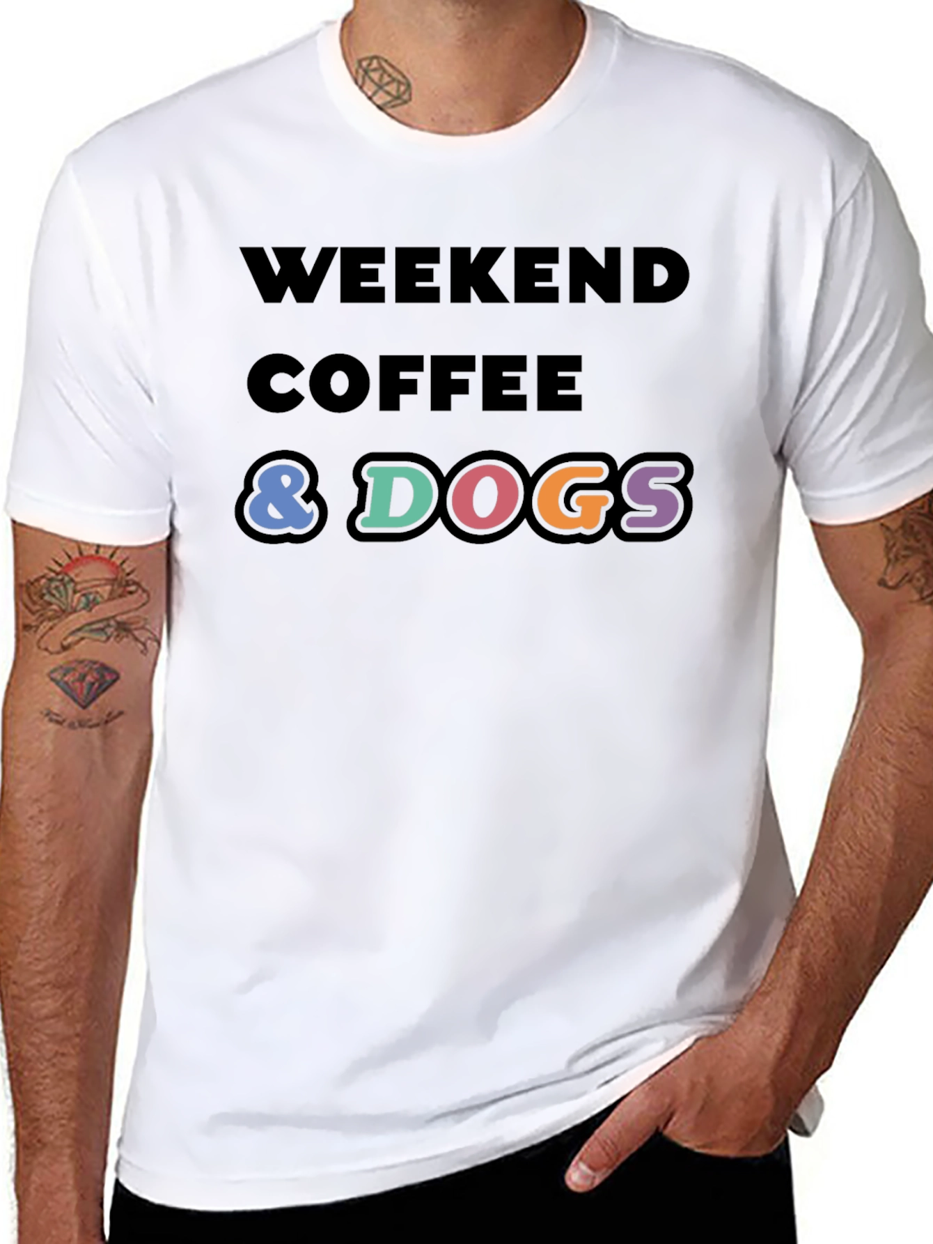 Black Weekend Coffee & Dogs T-Shirt view 8