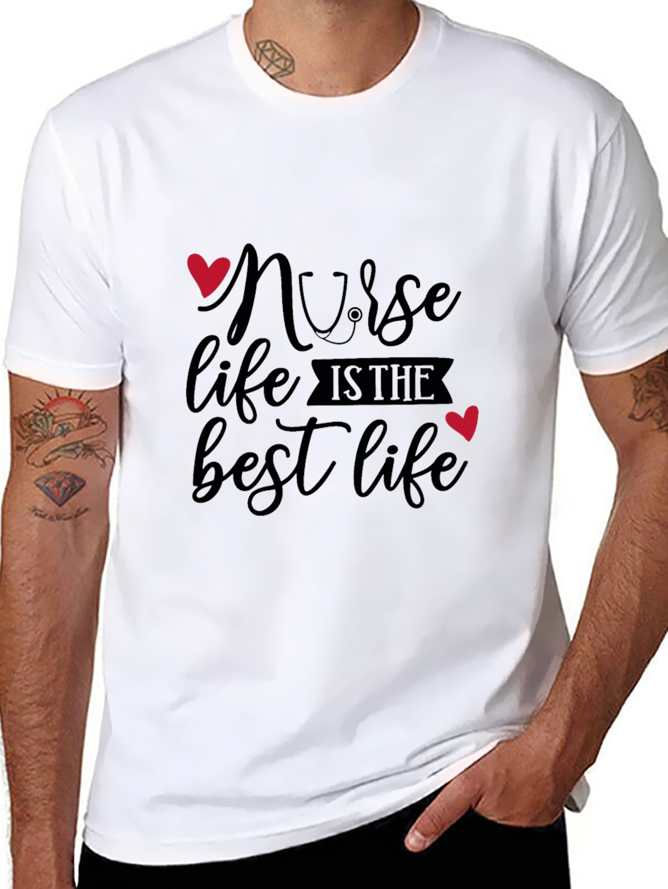 Black Nurse Life Best Life Black T-Shirt view 8