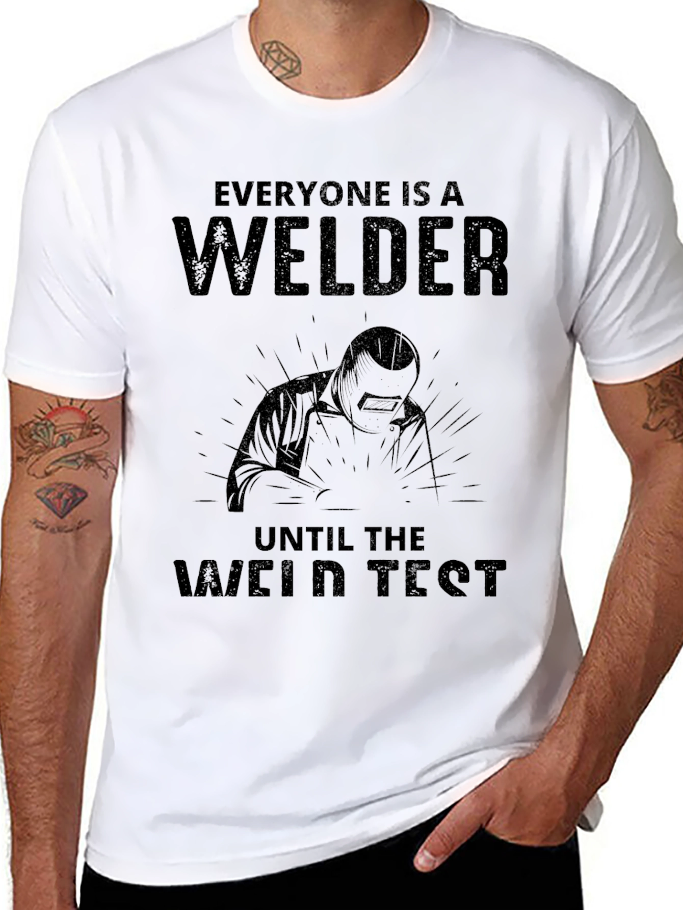 Black Welder T-Shirt - Funny Welding Gift Idea view 8