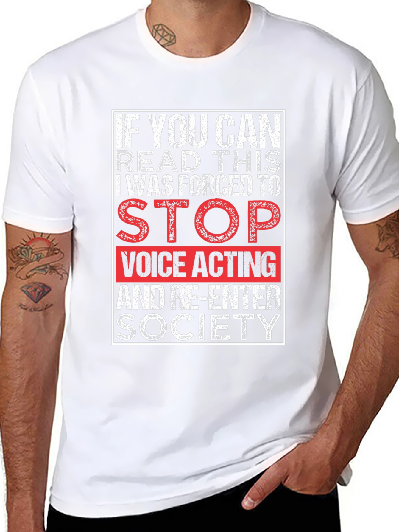 Black Voice Actor Humor T-Shirt - If You Can Read This Graphic Tee view 8