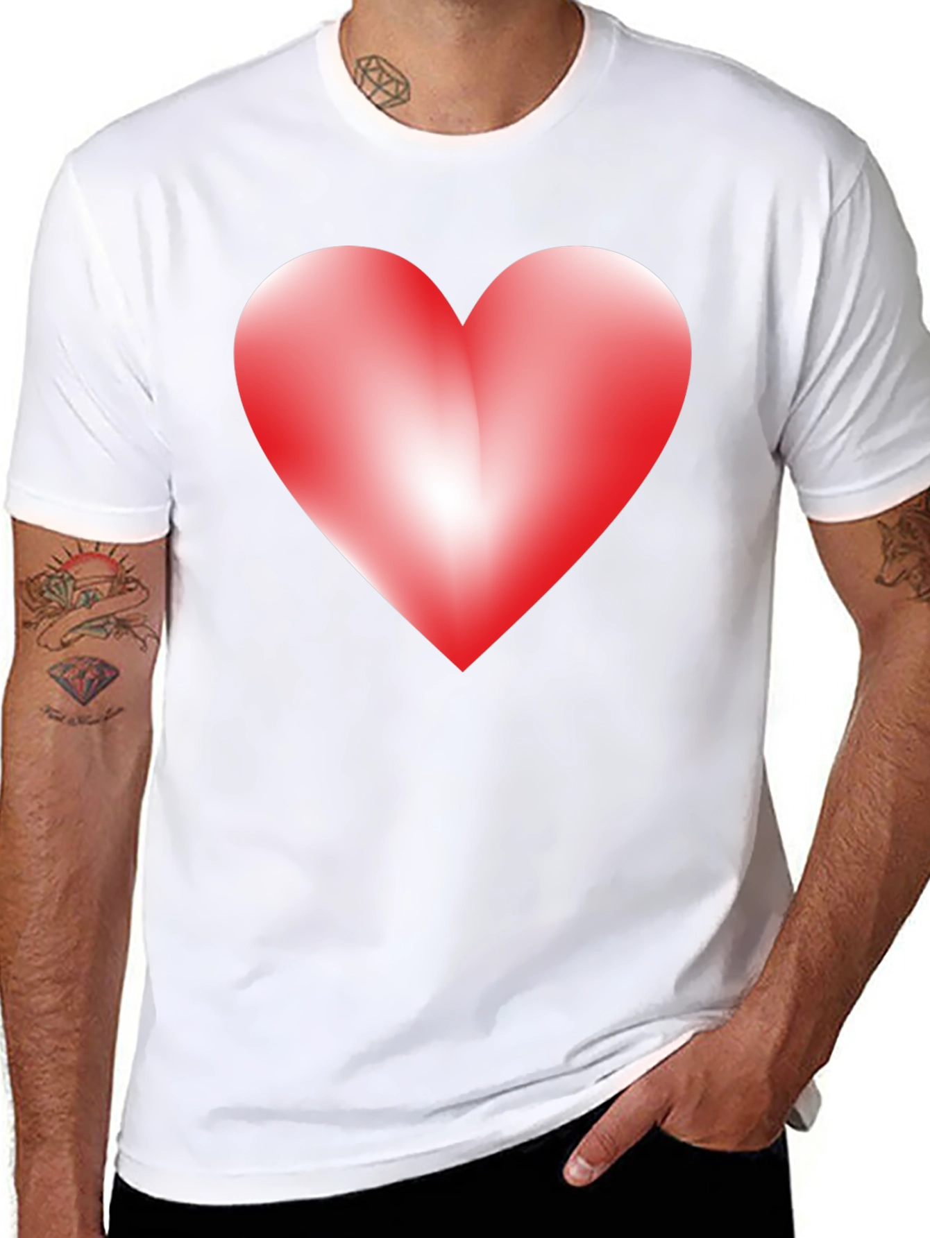 Black Heart Graphic Black T-Shirt - Express Your Love view 8