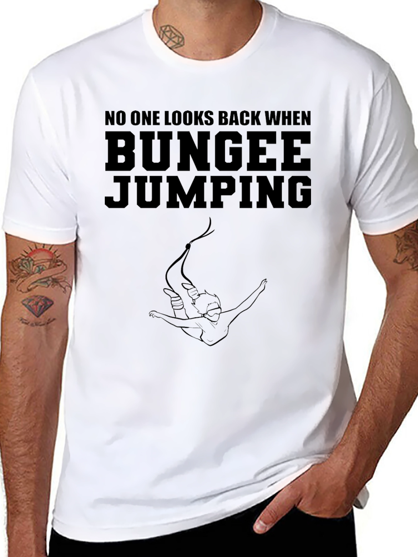 Bungee Jumping Graphic Tee - Adventurous Style - 8