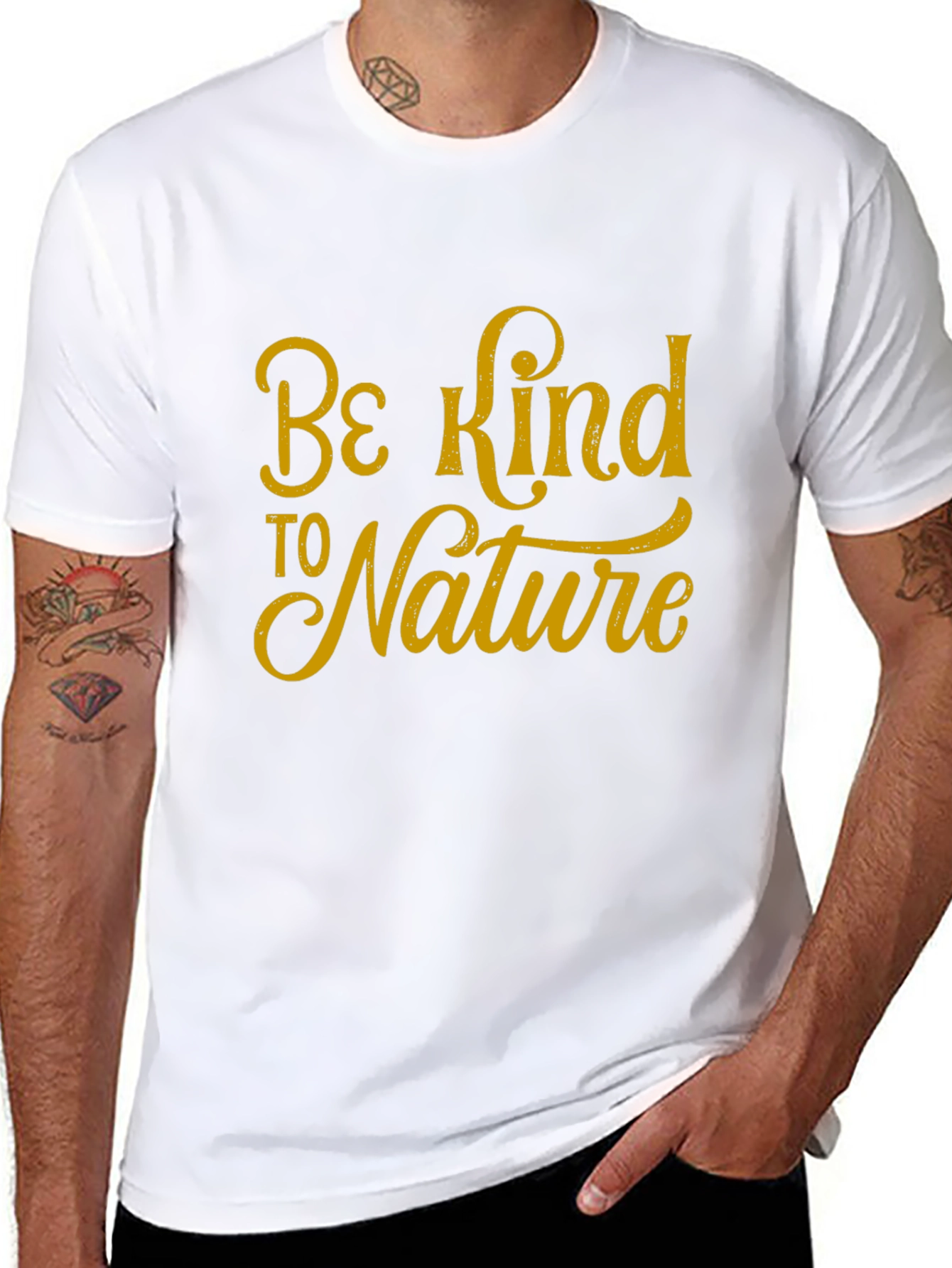 Black Be Kind To Nature Black T-Shirt view 8