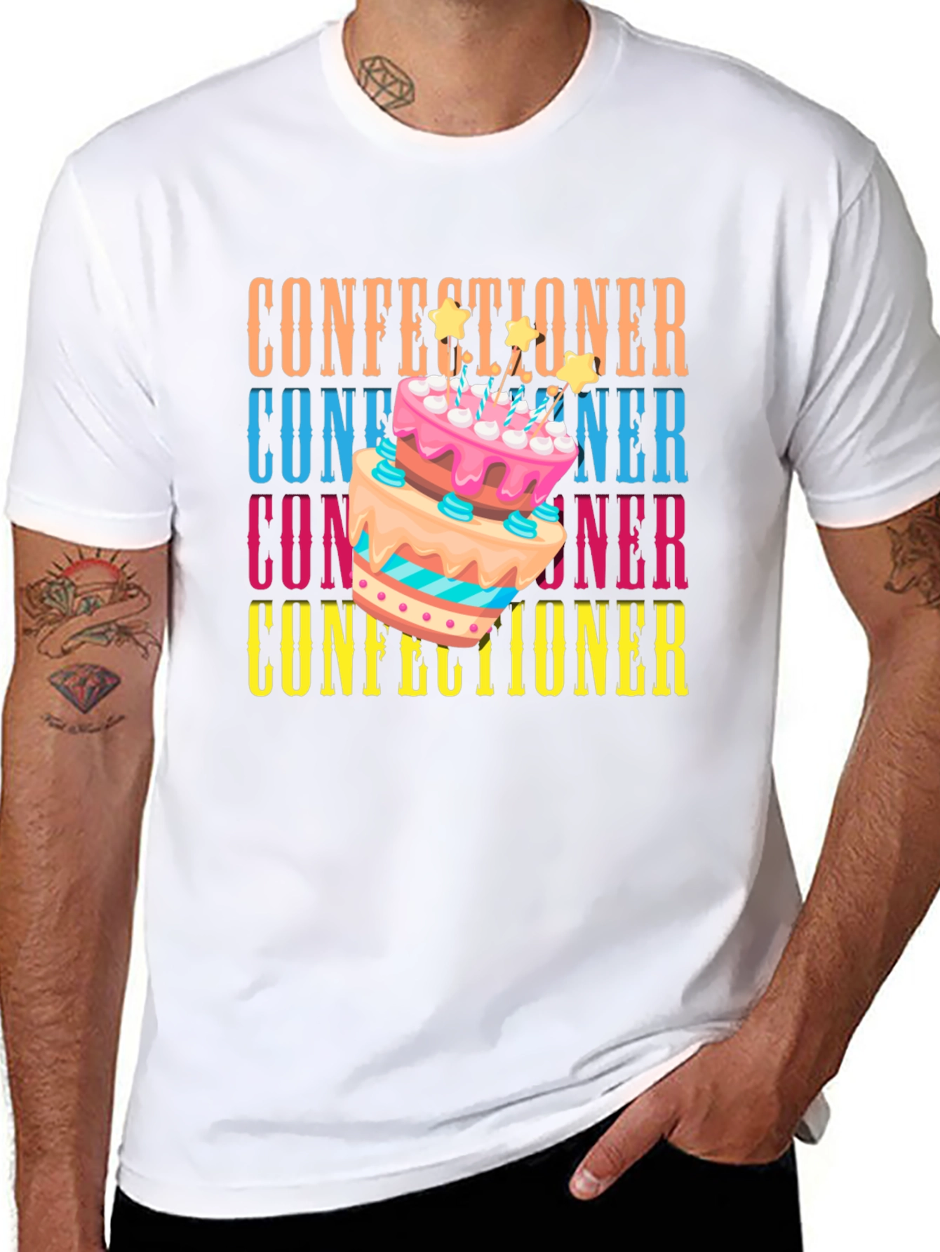 Black Confectioner Cake T-Shirt - Baking Lover's Tee view 8