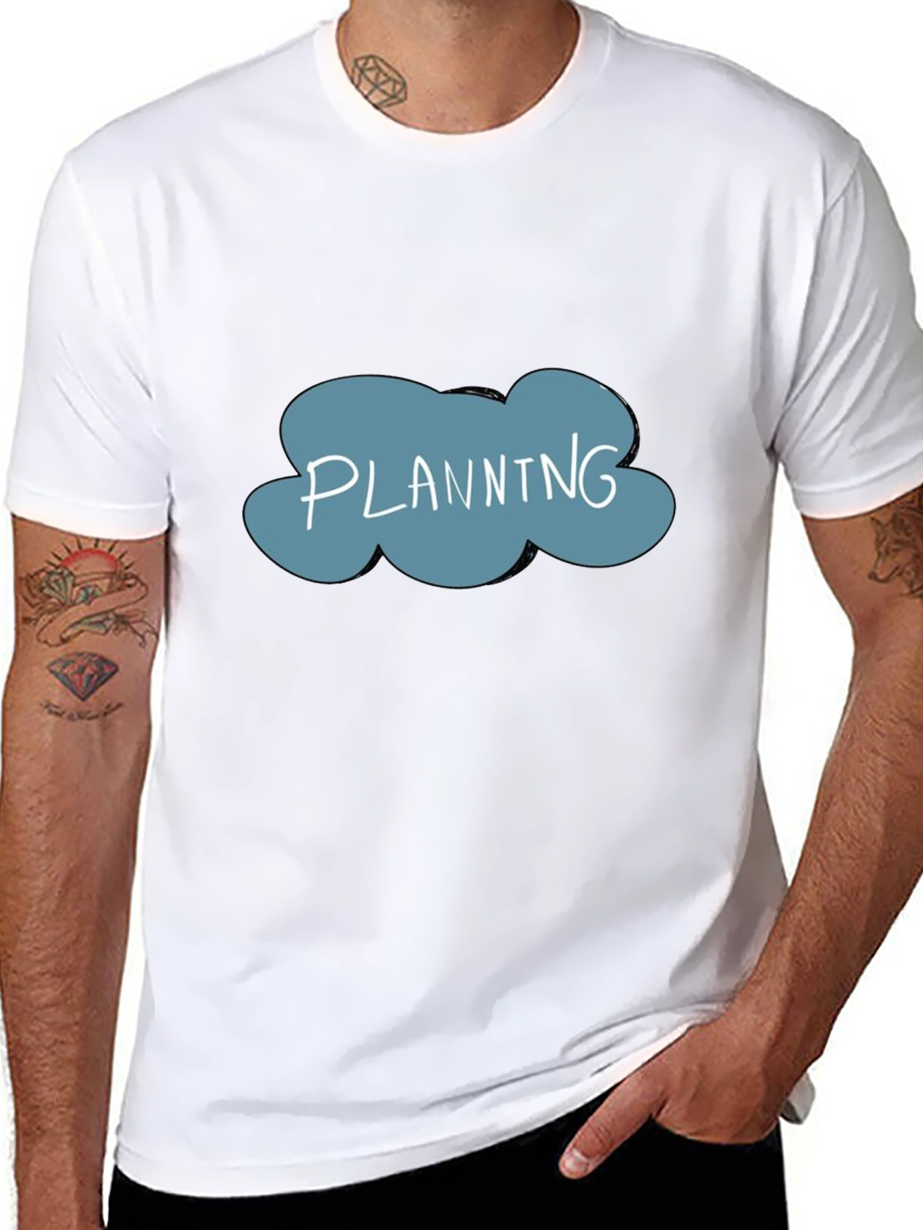 Black Planning Graphic T-Shirt view 8