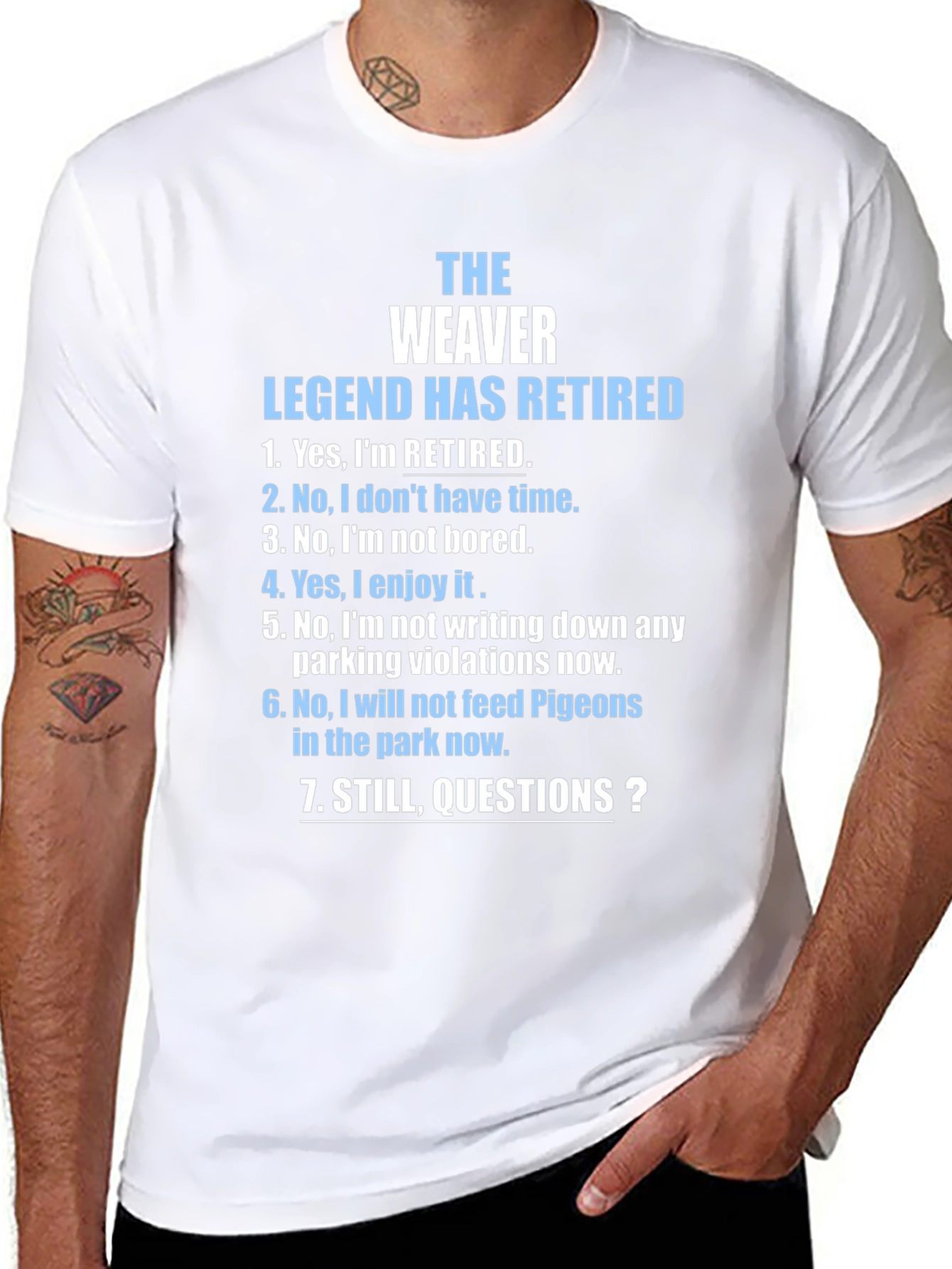 Black The Weaver Legend Retired Graphic Novelty T-Shirt view 8