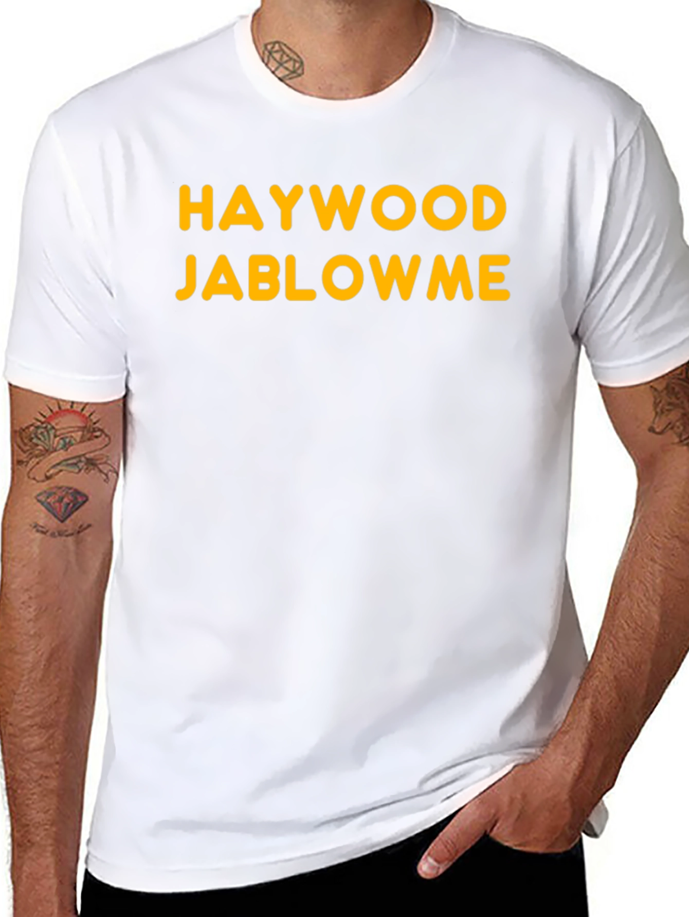 Black Haywood Jablowme Funny Black Graphic T-Shirt view 8