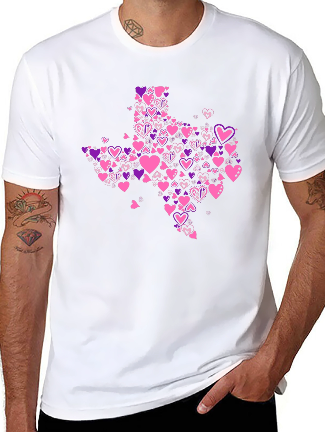 Texas Love Heart Valentine's T-Shirt - 8
