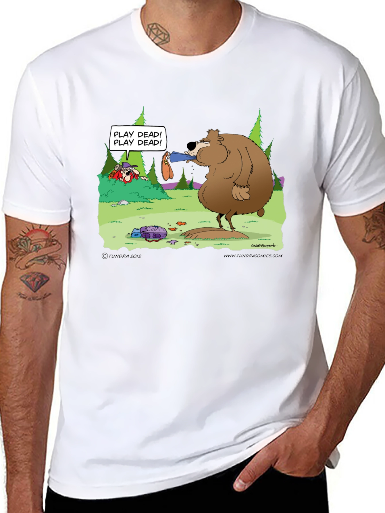 Black Play Dead Bear Graphic T-Shirt view 8