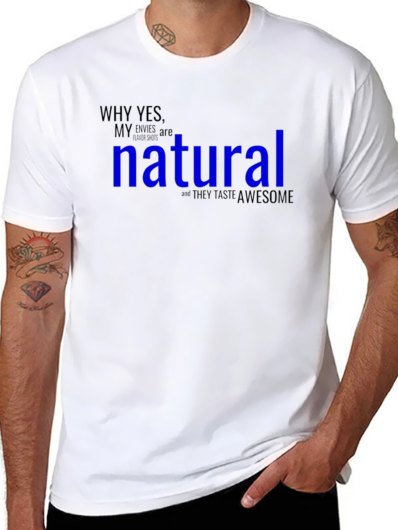 Black Funny "Natural" Graphic T-Shirt view 8